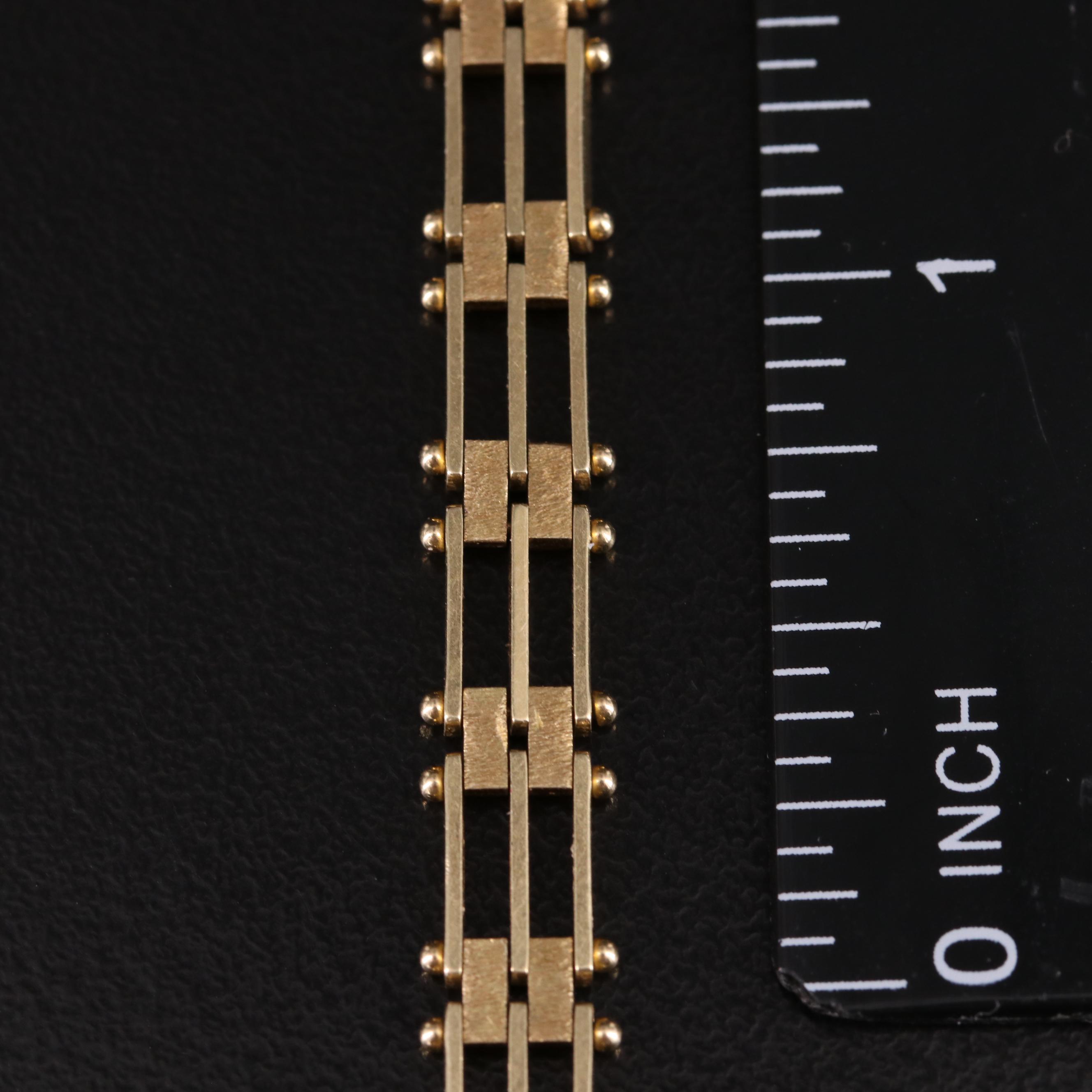 Italian 14K Gate Link Bracelet