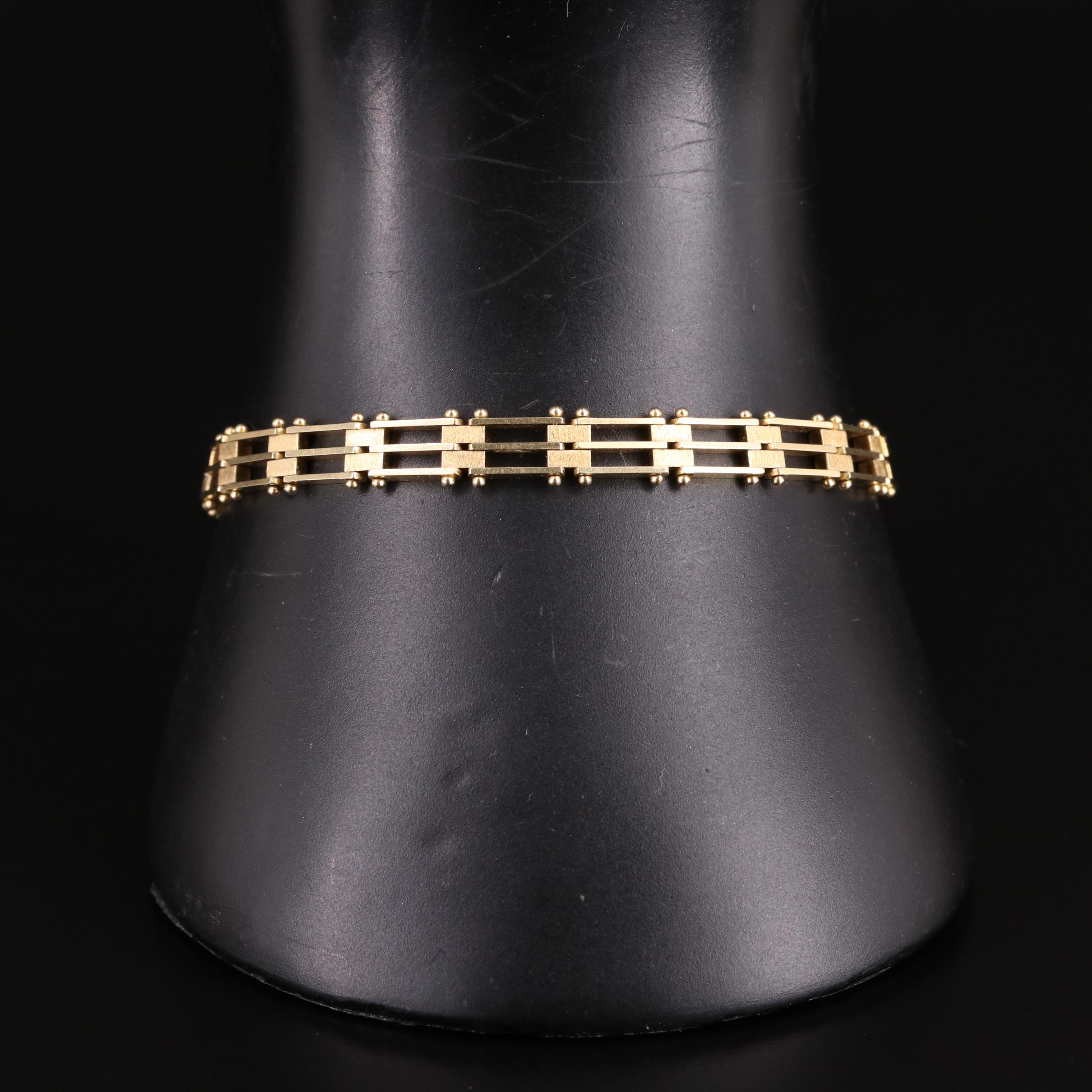 Italian 14K Gate Link Bracelet