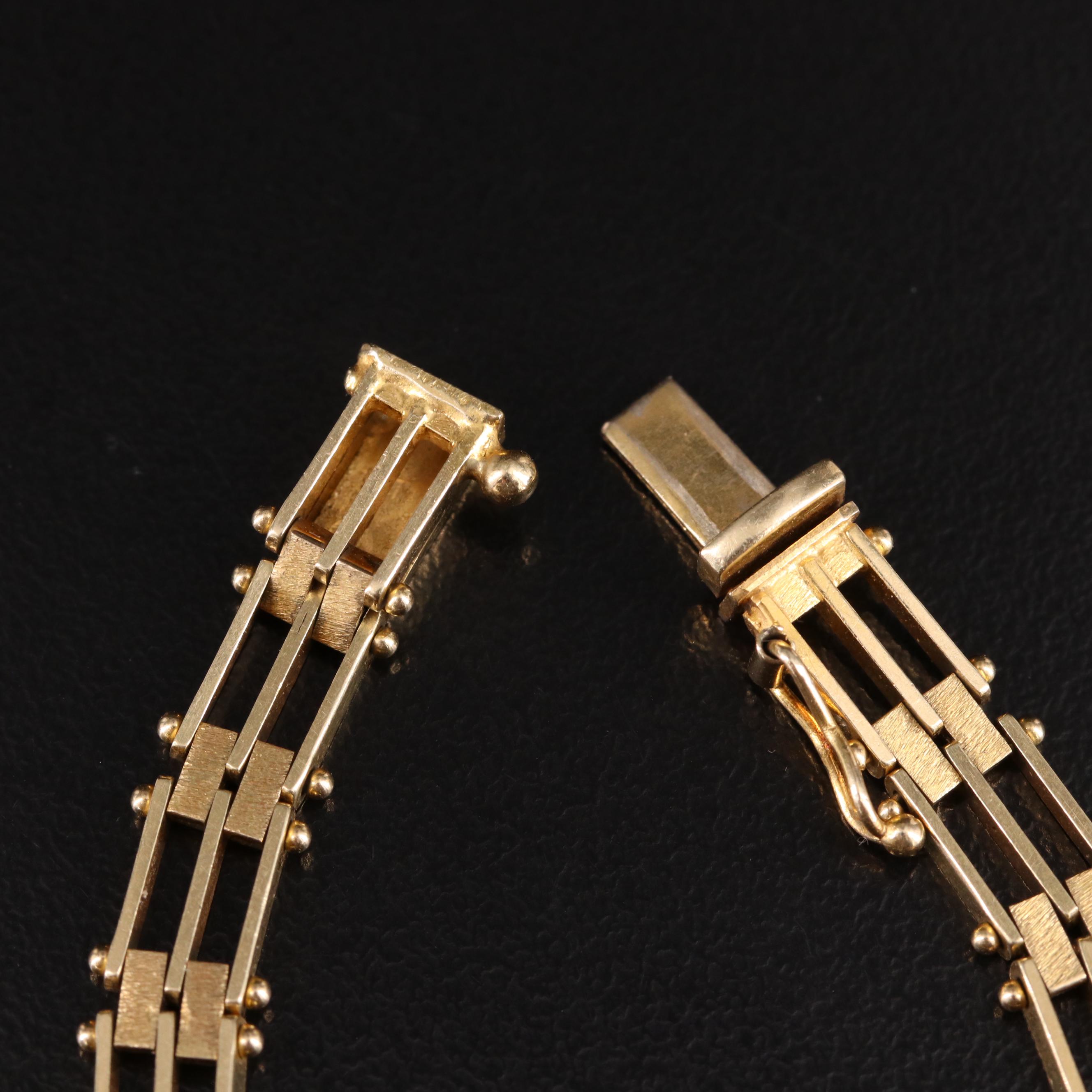 Italian 14K Gate Link Bracelet