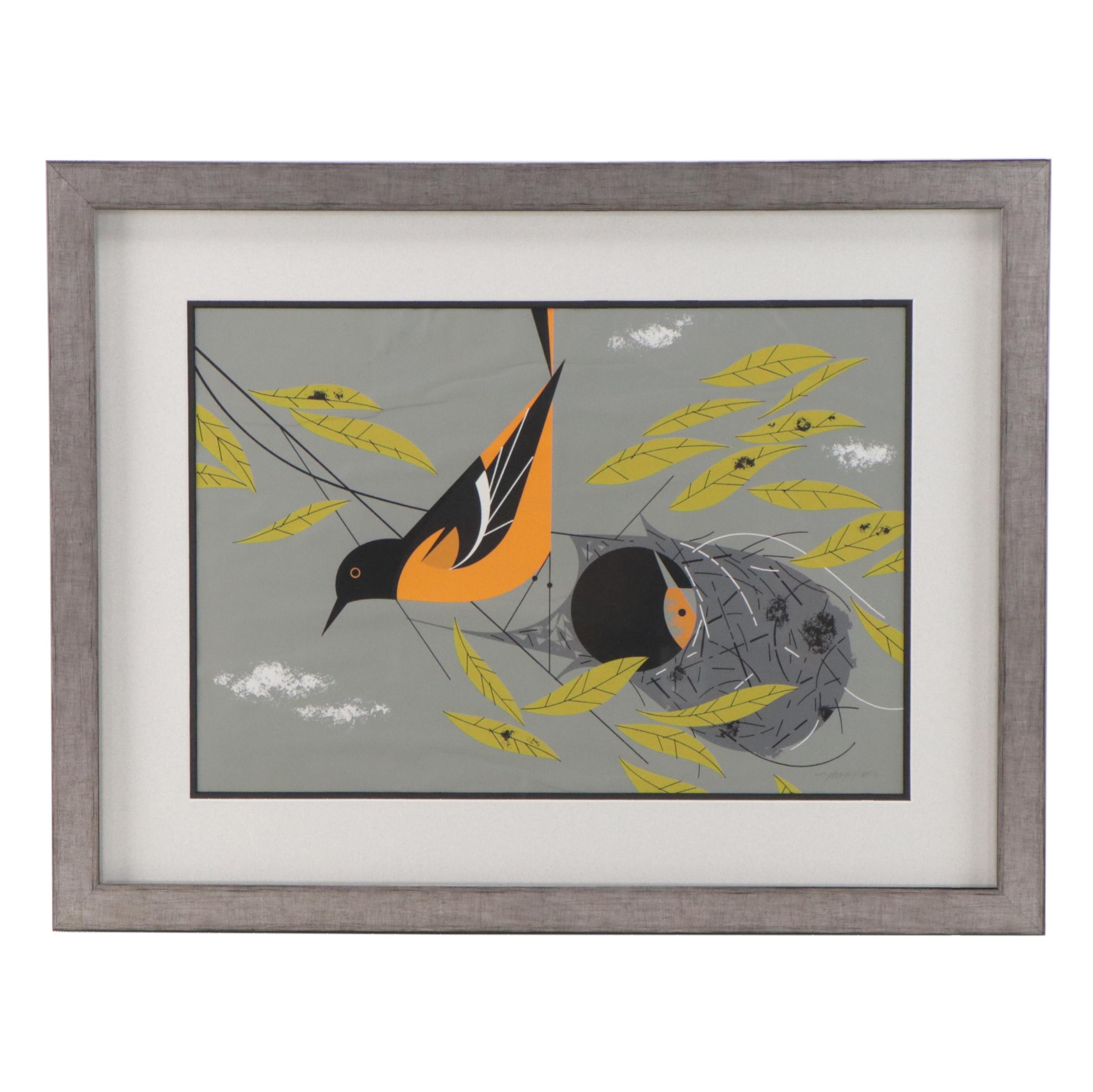 Charley Harper Ford Times Serigraph "Baltimore Oriole"