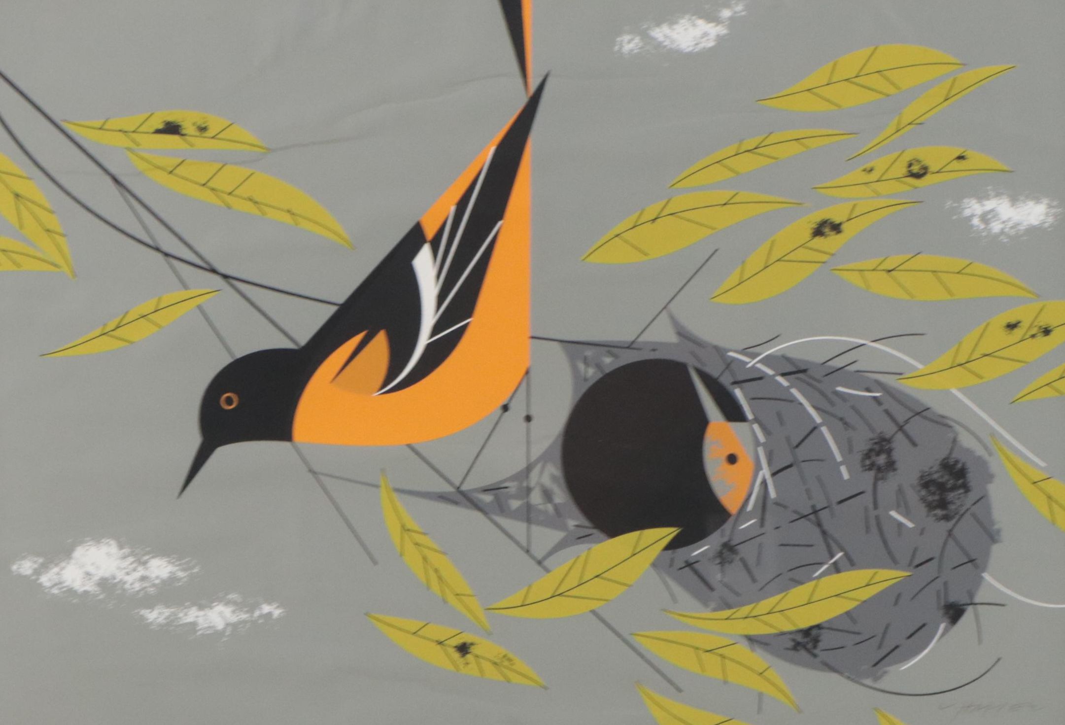 Charley Harper Ford Times Serigraph "Baltimore Oriole"