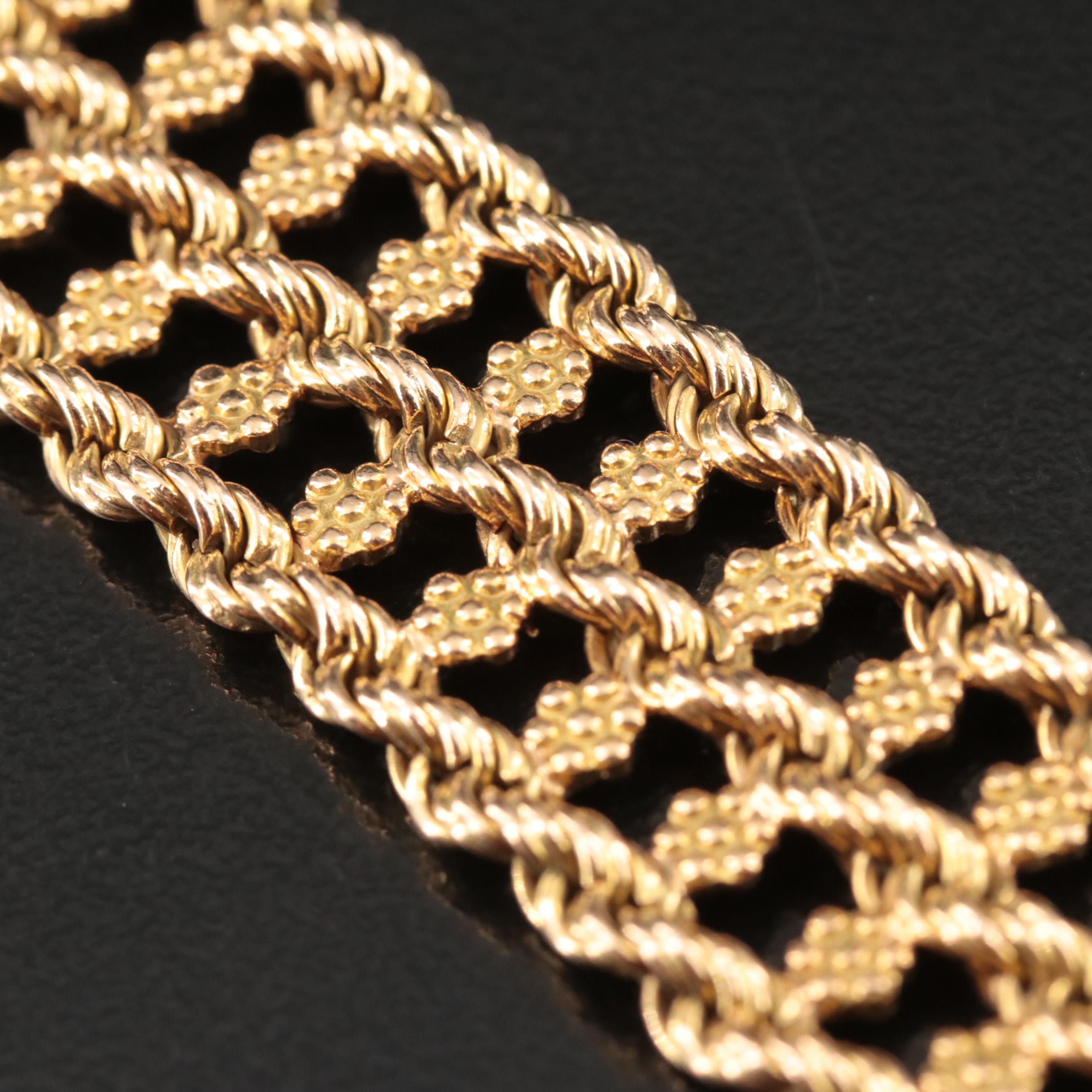 Vintage 18K 0.44 CTW Diamond Jarretièr Bracelet