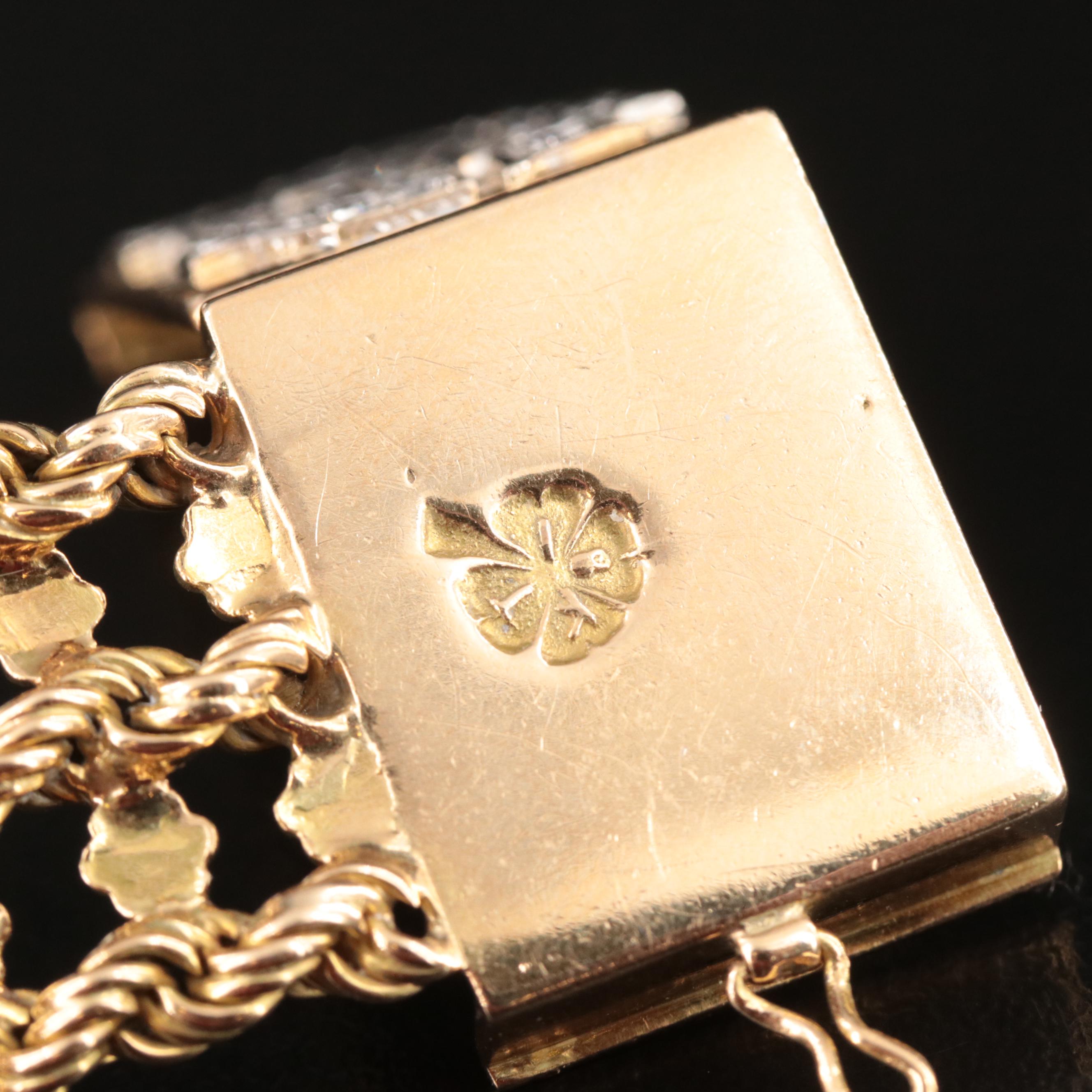 Vintage 18K 0.44 CTW Diamond Jarretièr Bracelet