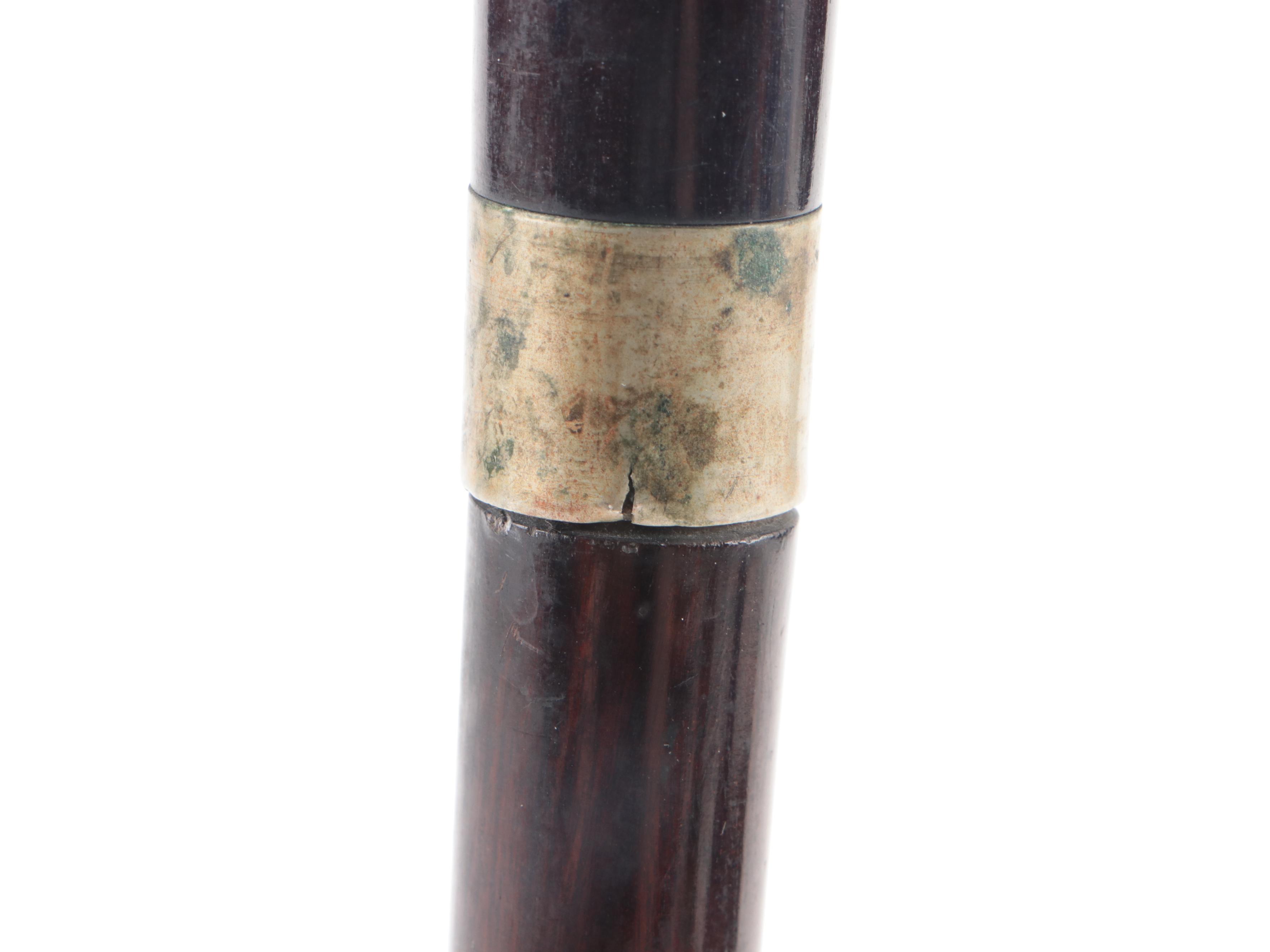 Civil War Rosewood and German Silver Fife