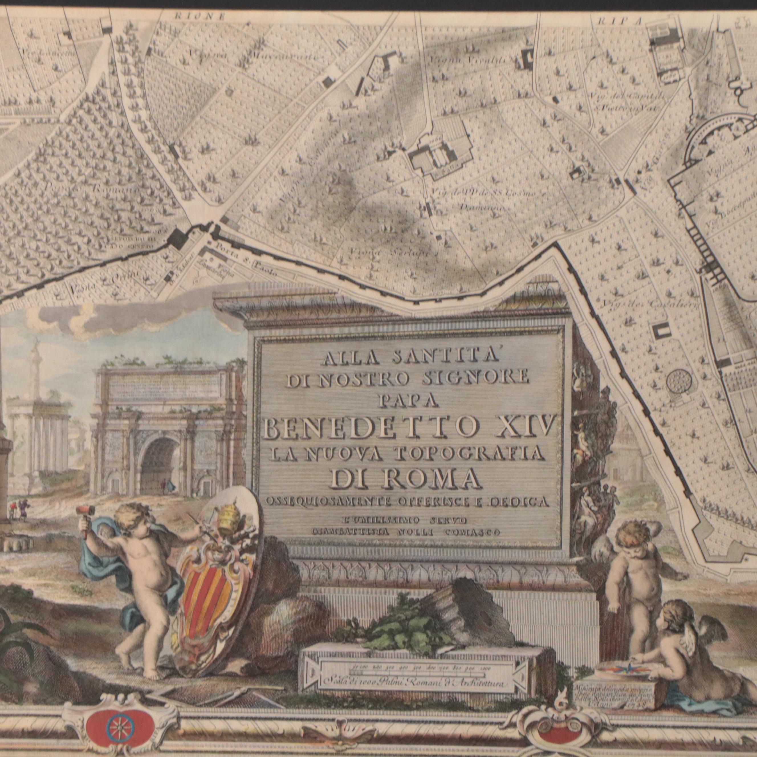 Giambattista Nolli Engravings from Wall Map of Rome, 1748