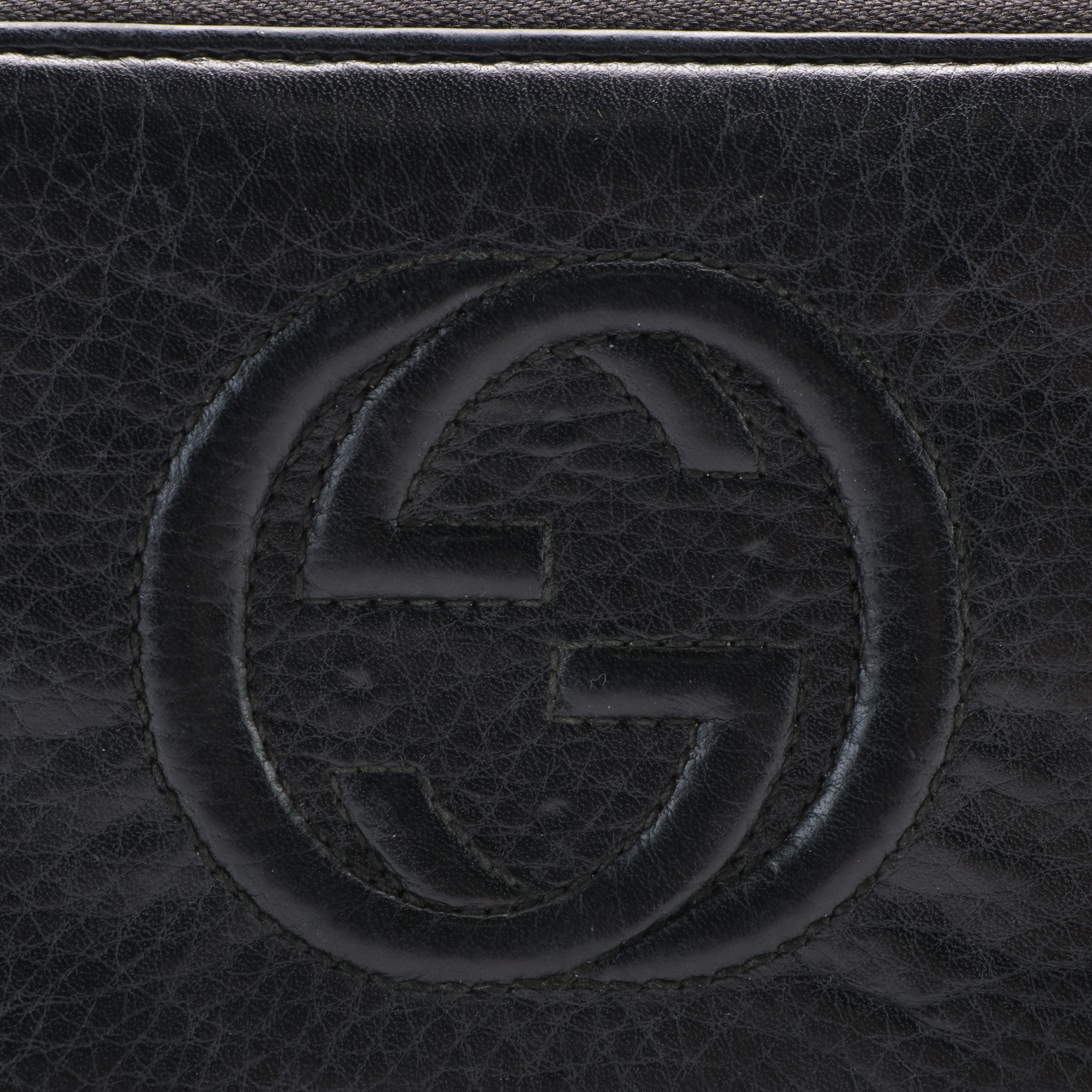 Gucci Soho Leather Zip-Around Wallet with Tassel