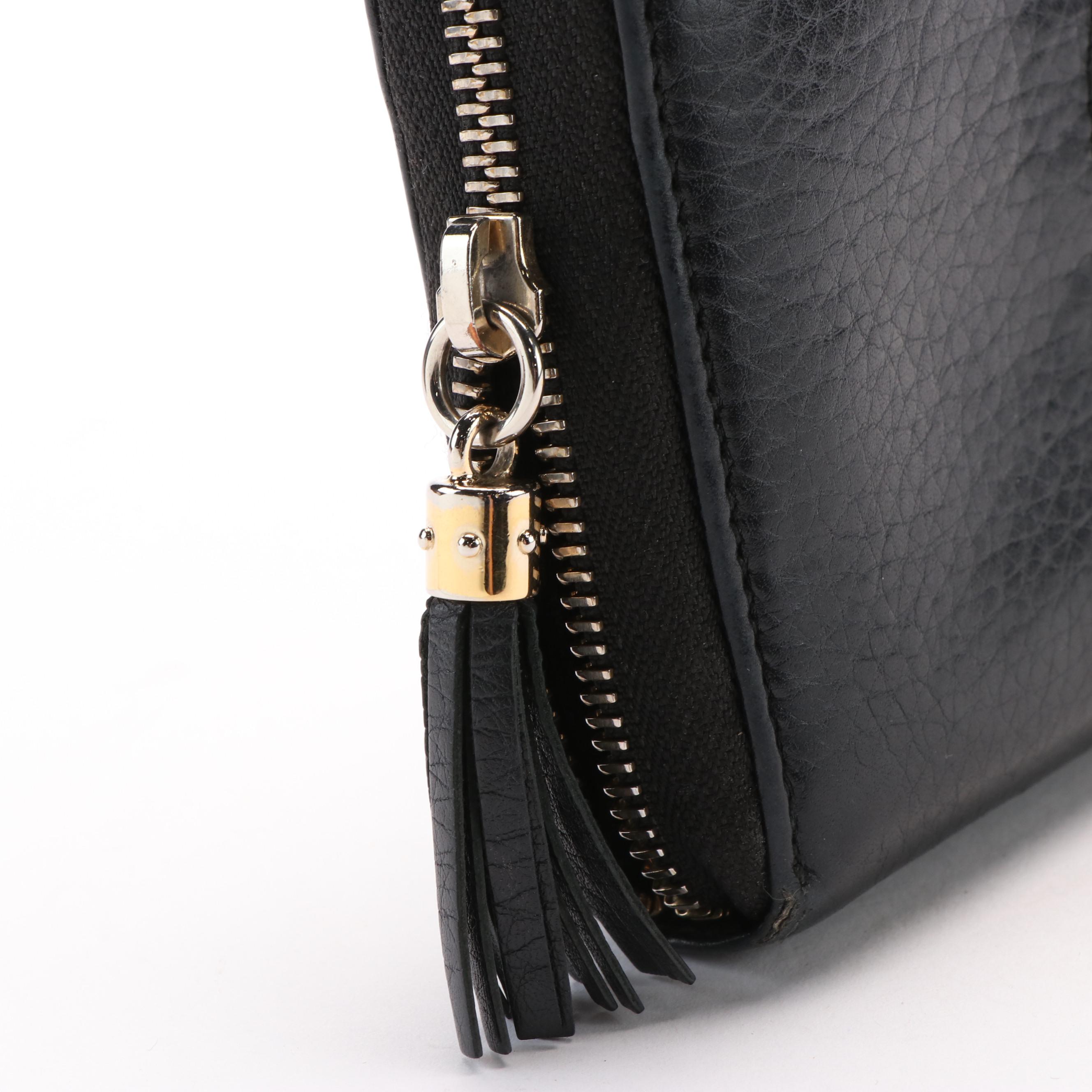 Gucci Soho Leather Zip-Around Wallet with Tassel