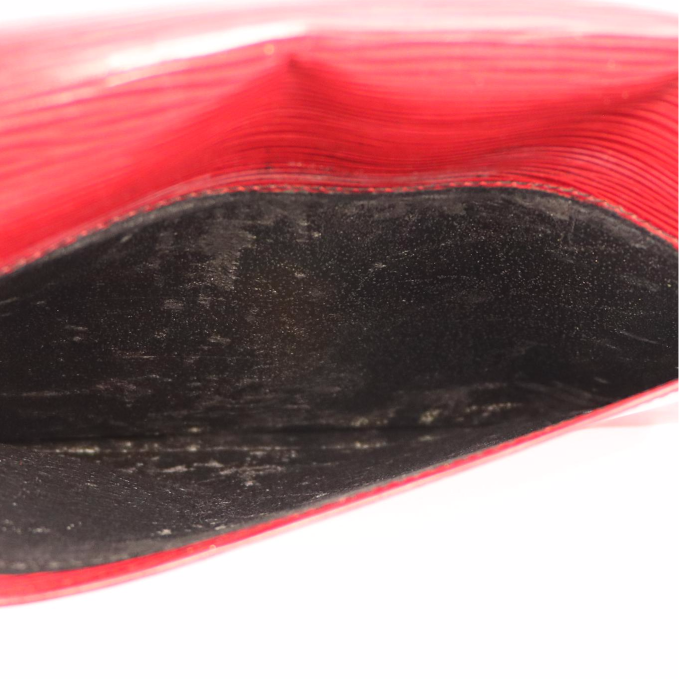 Louis Vuitton Art Deco Envelope Clutch in Castilian Red Epi and Smooth Leather