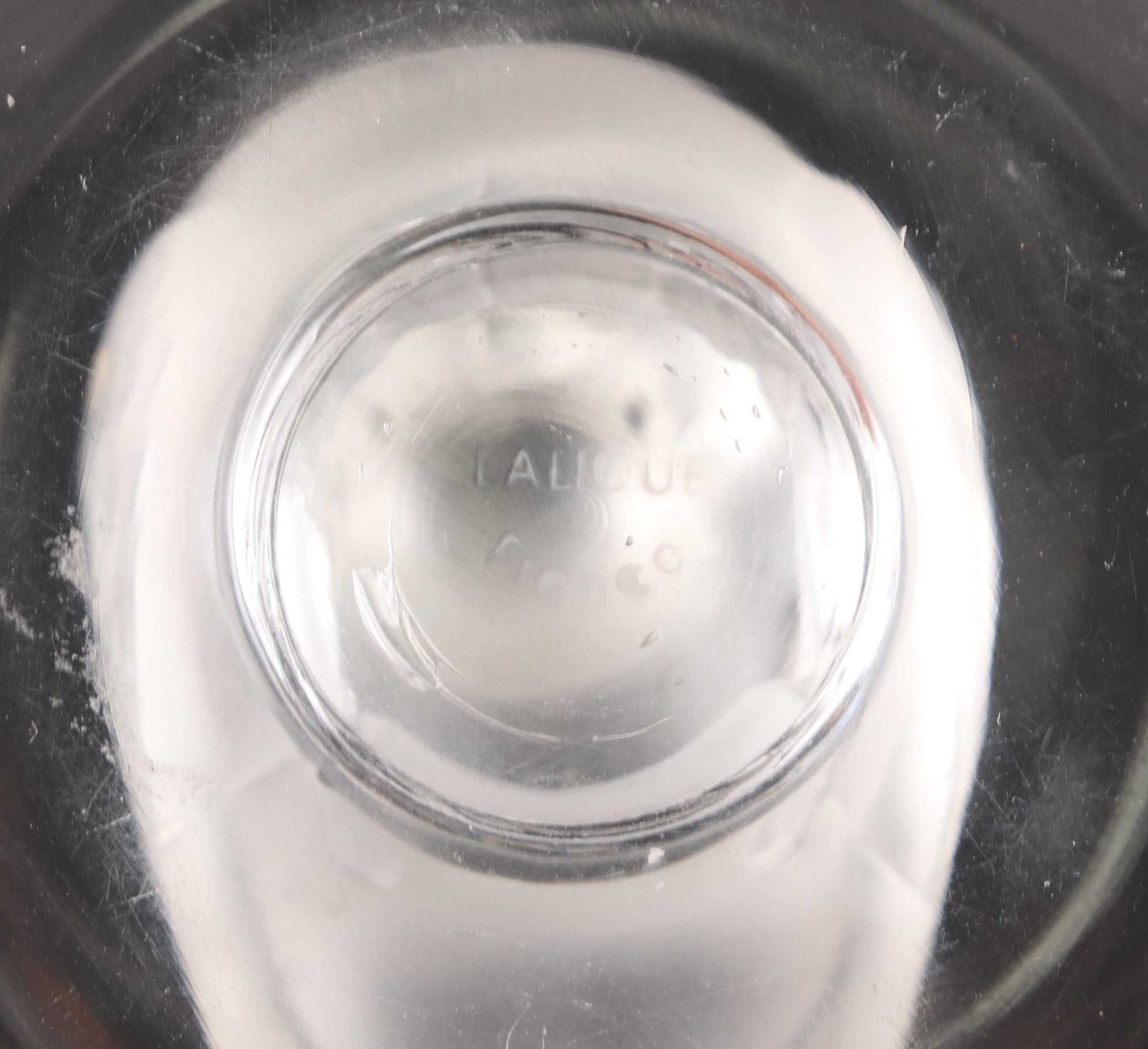 Lalique Pin Dish and Figurine with Val St. Lambert Crystal Ashtray