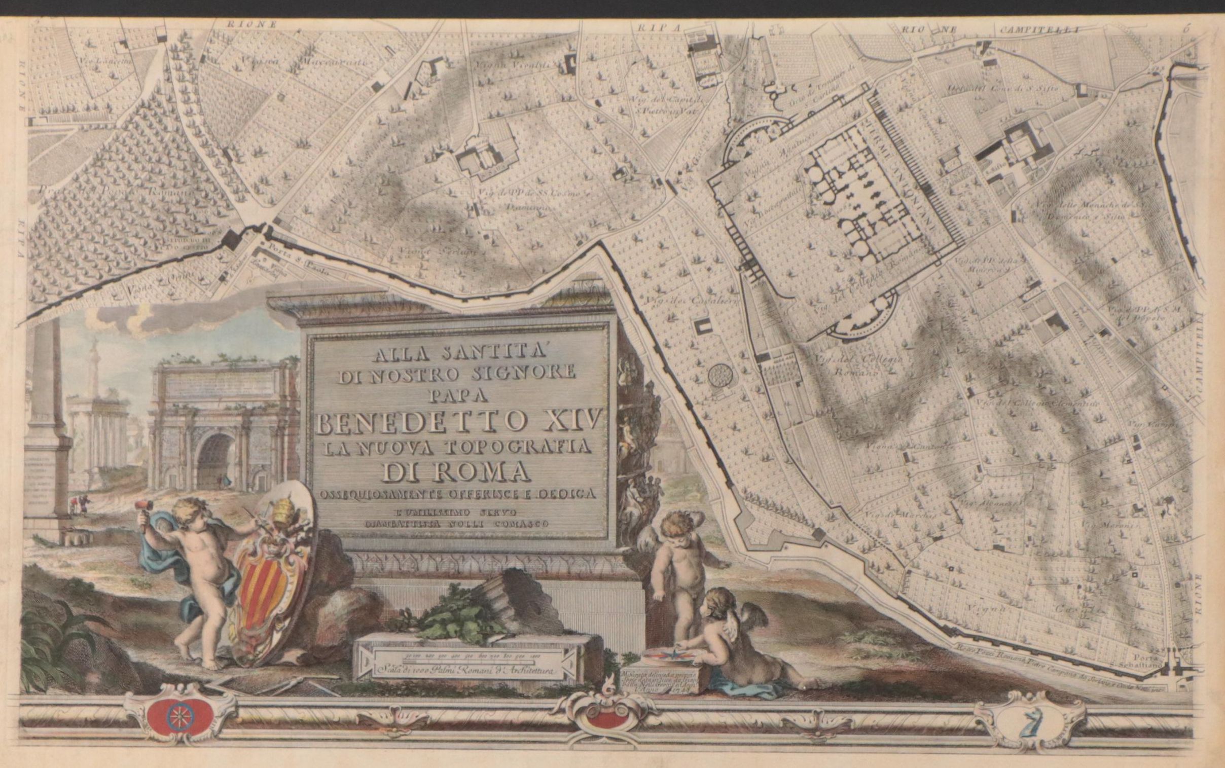 Giambattista Nolli Engravings from Wall Map of Rome, 1748