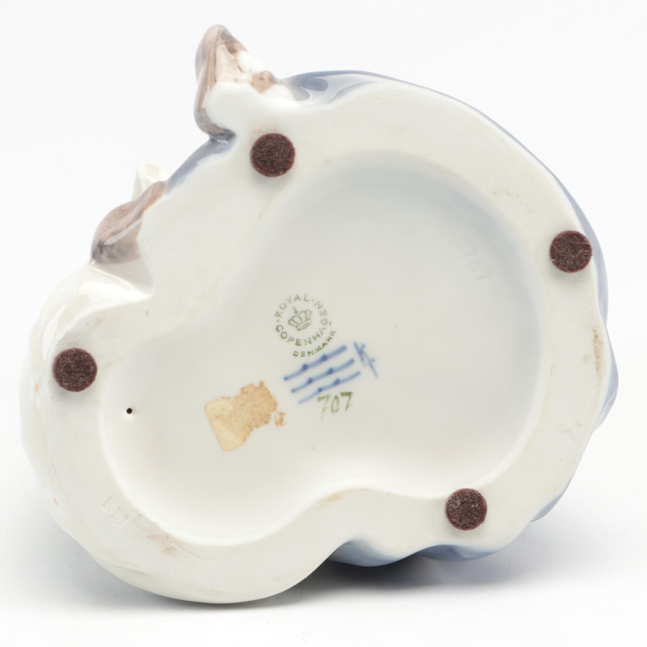 Royal Copenhagen "Children with Dog" Porcelain Figurine, 1969-1973