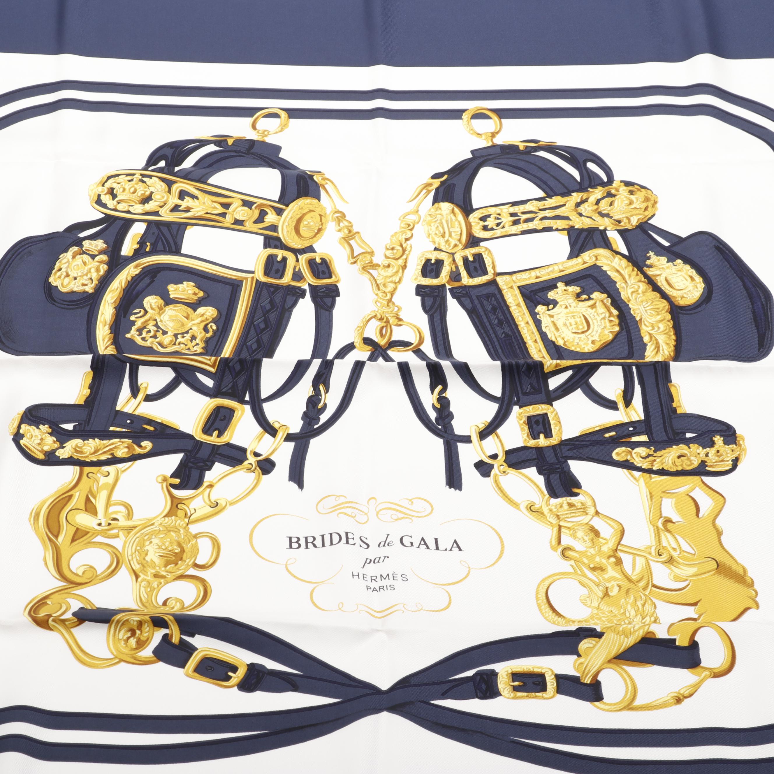 Hermès "Brides de Gala" Silk Twill Scarf With Box