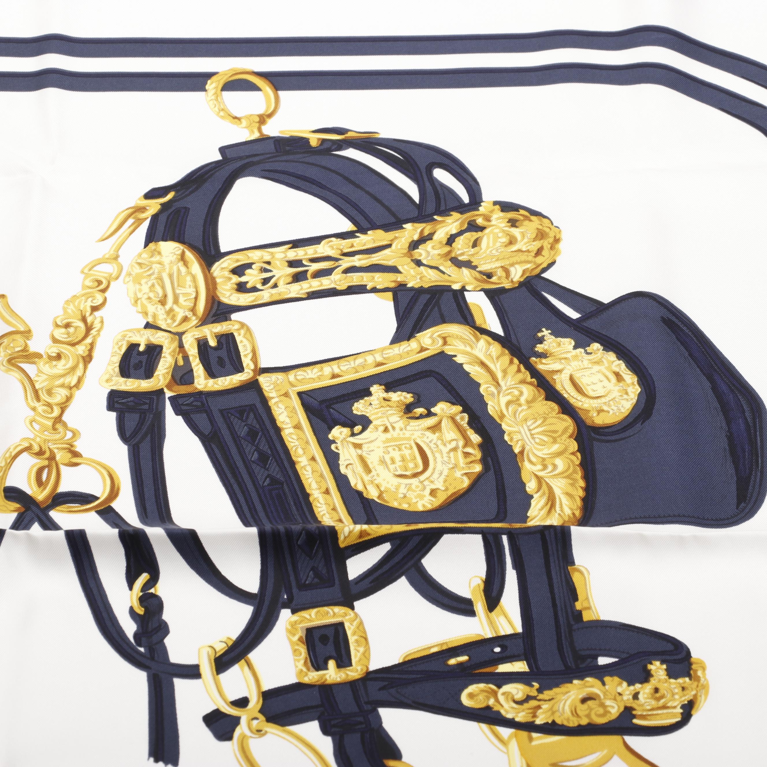 Hermès "Brides de Gala" Silk Twill Scarf With Box