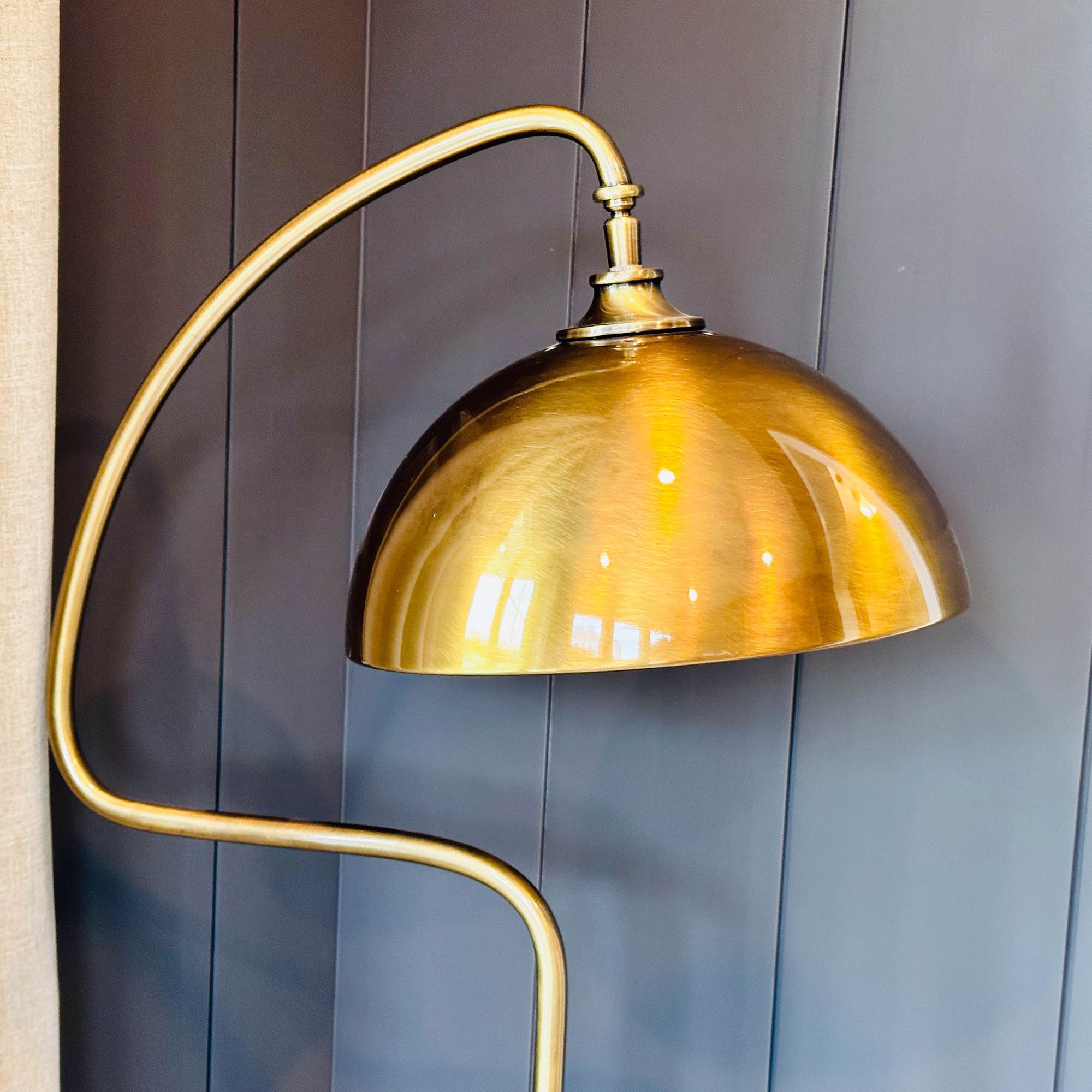 Modern Brushed Gold Finish Floor Lamp