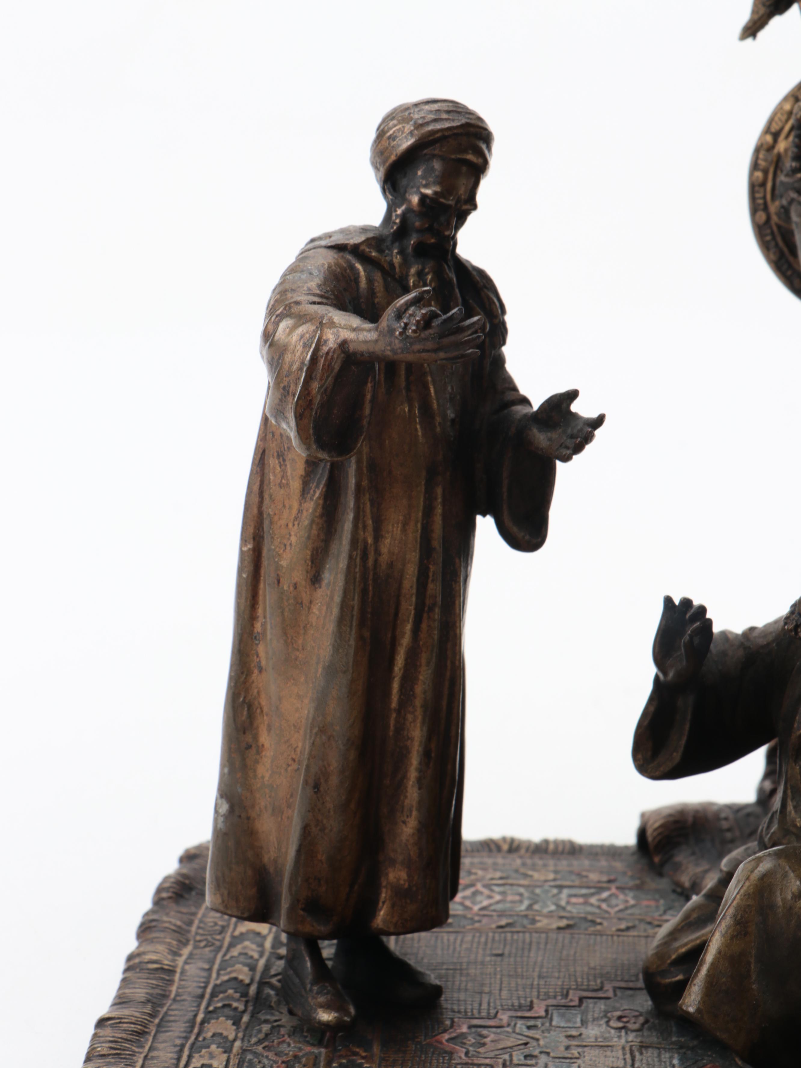 Franz Bergman Style Cold Painted Bronze Table Lamp, Early/ Mid-20th Century