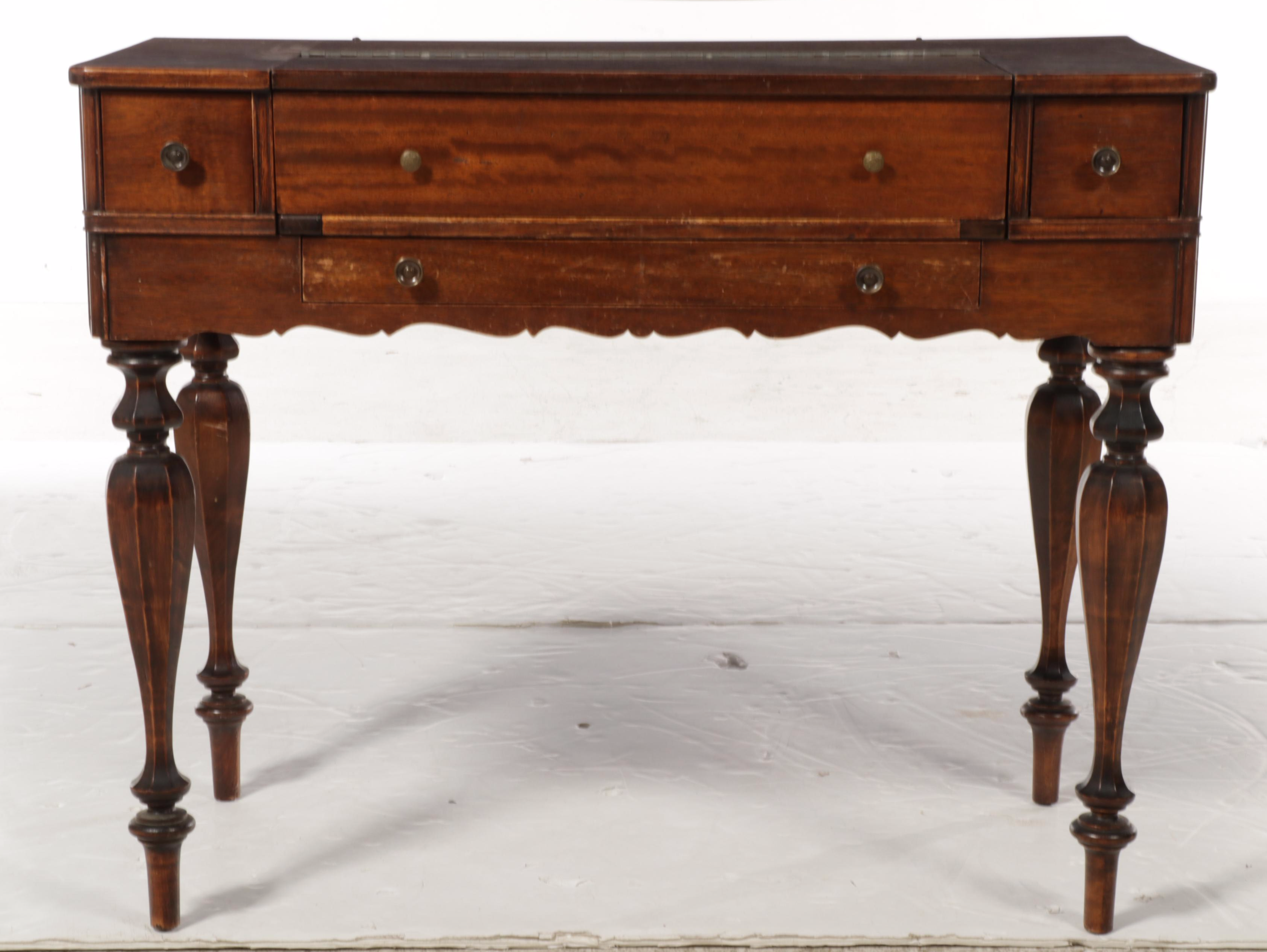 Victorian Style Mahogany Spinet Desk, Early 20th Century