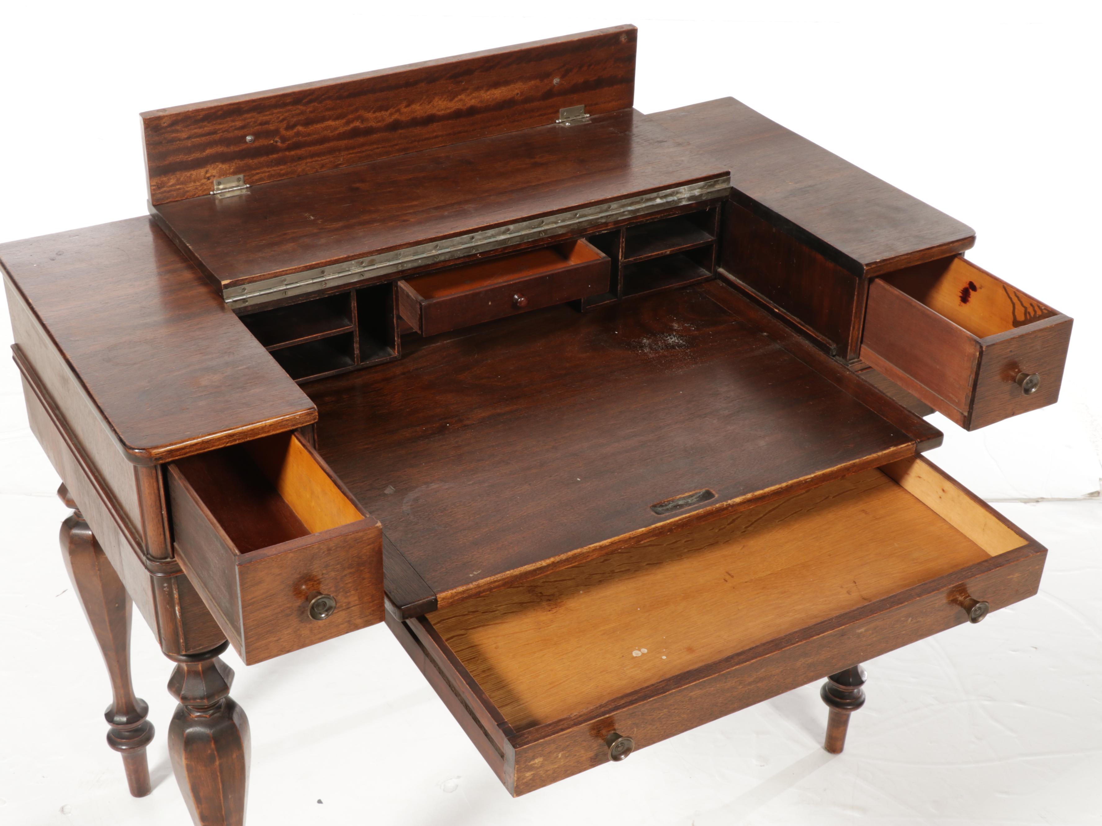 Victorian Style Mahogany Spinet Desk, Early 20th Century