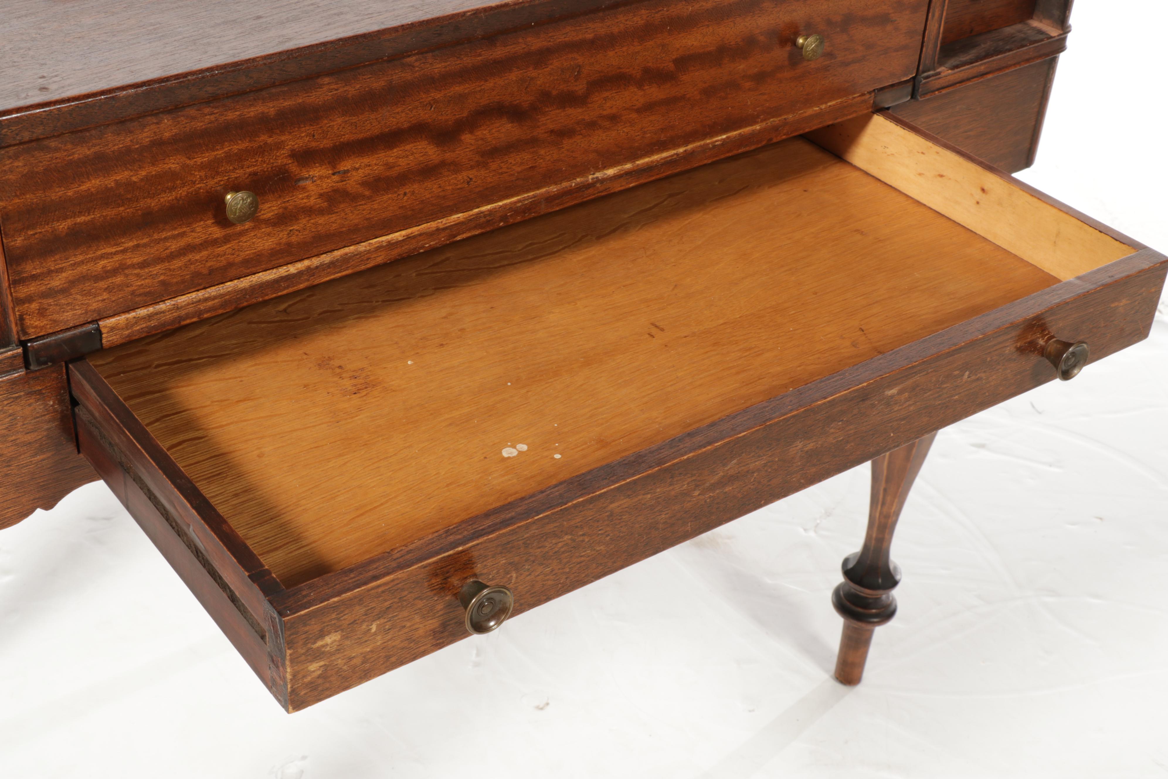 Victorian Style Mahogany Spinet Desk, Early 20th Century