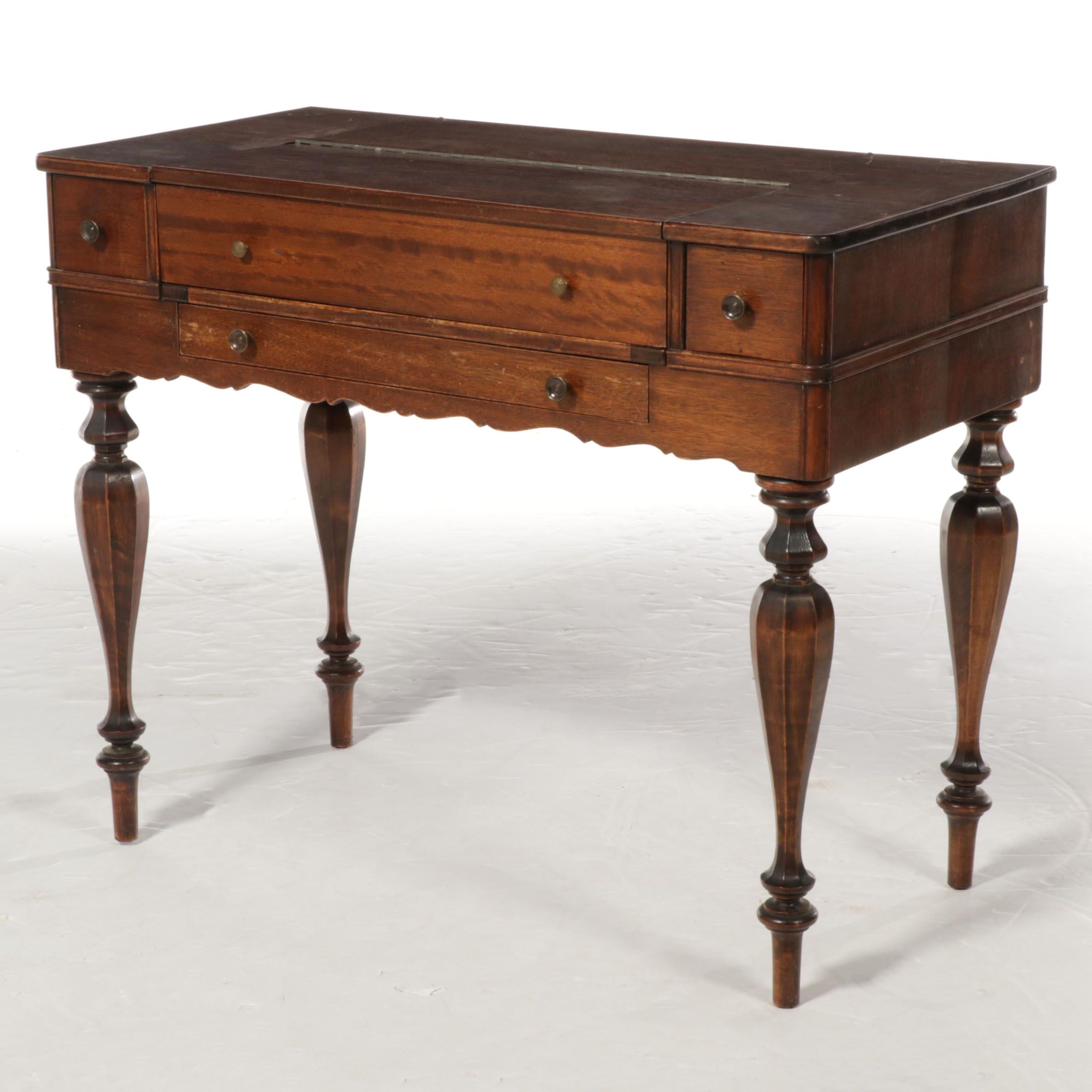 Victorian Style Mahogany Spinet Desk, Early 20th Century