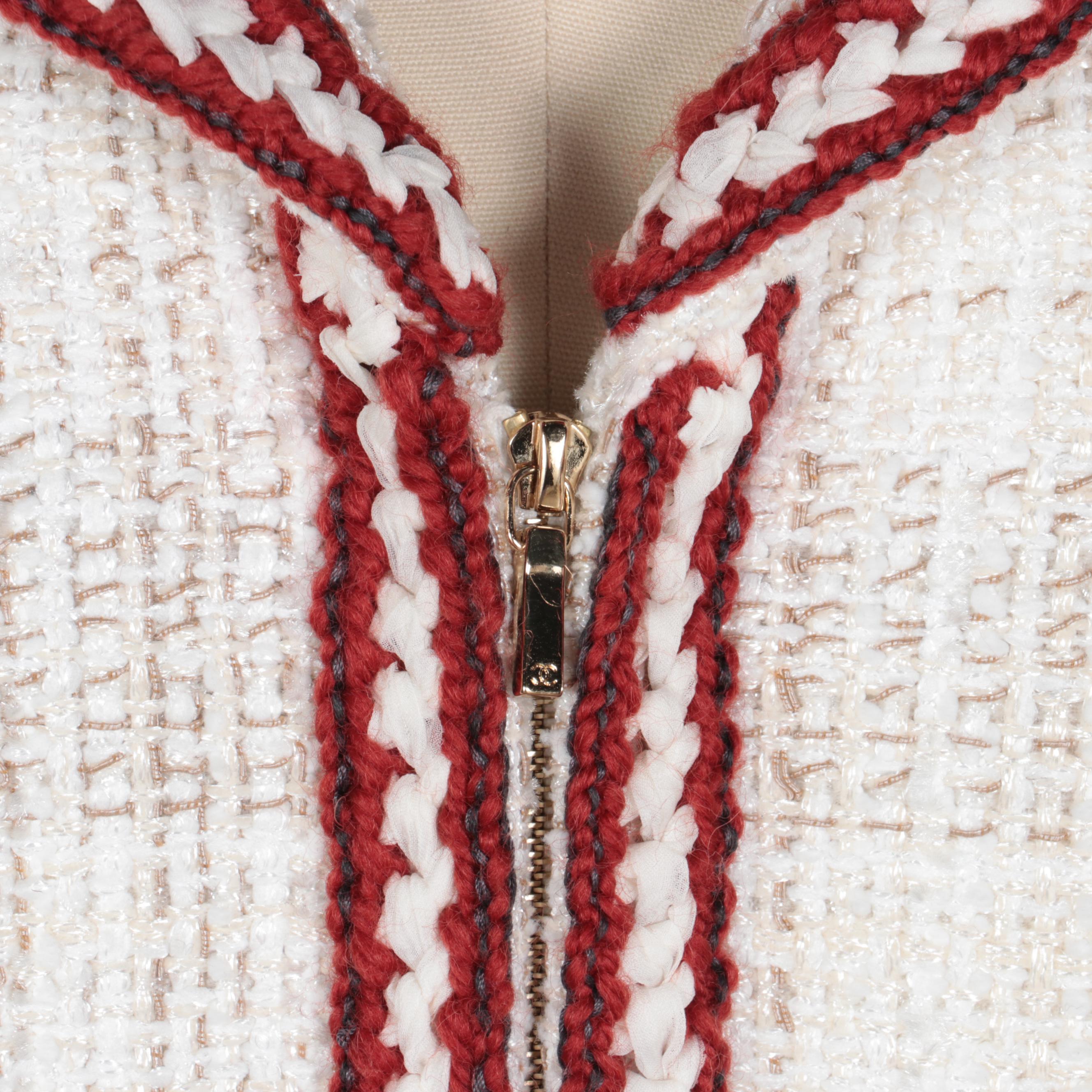 Chanel Tweed Sailor Chic Jacket and Mini Skirt Set