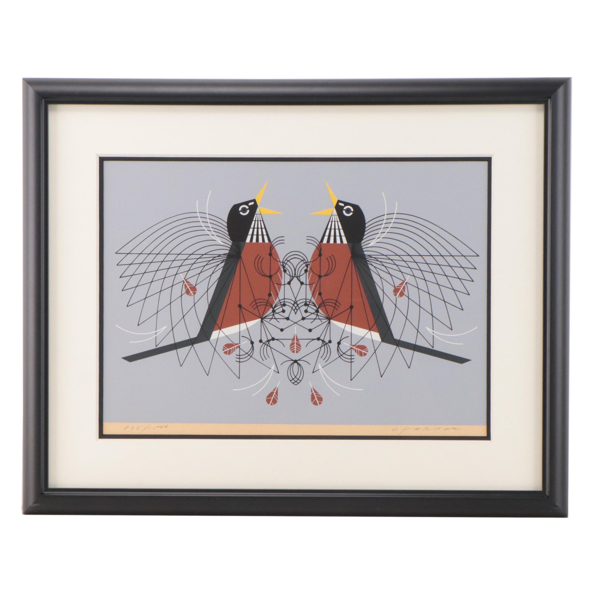 Charley Harper Serigraph "Round Robin"