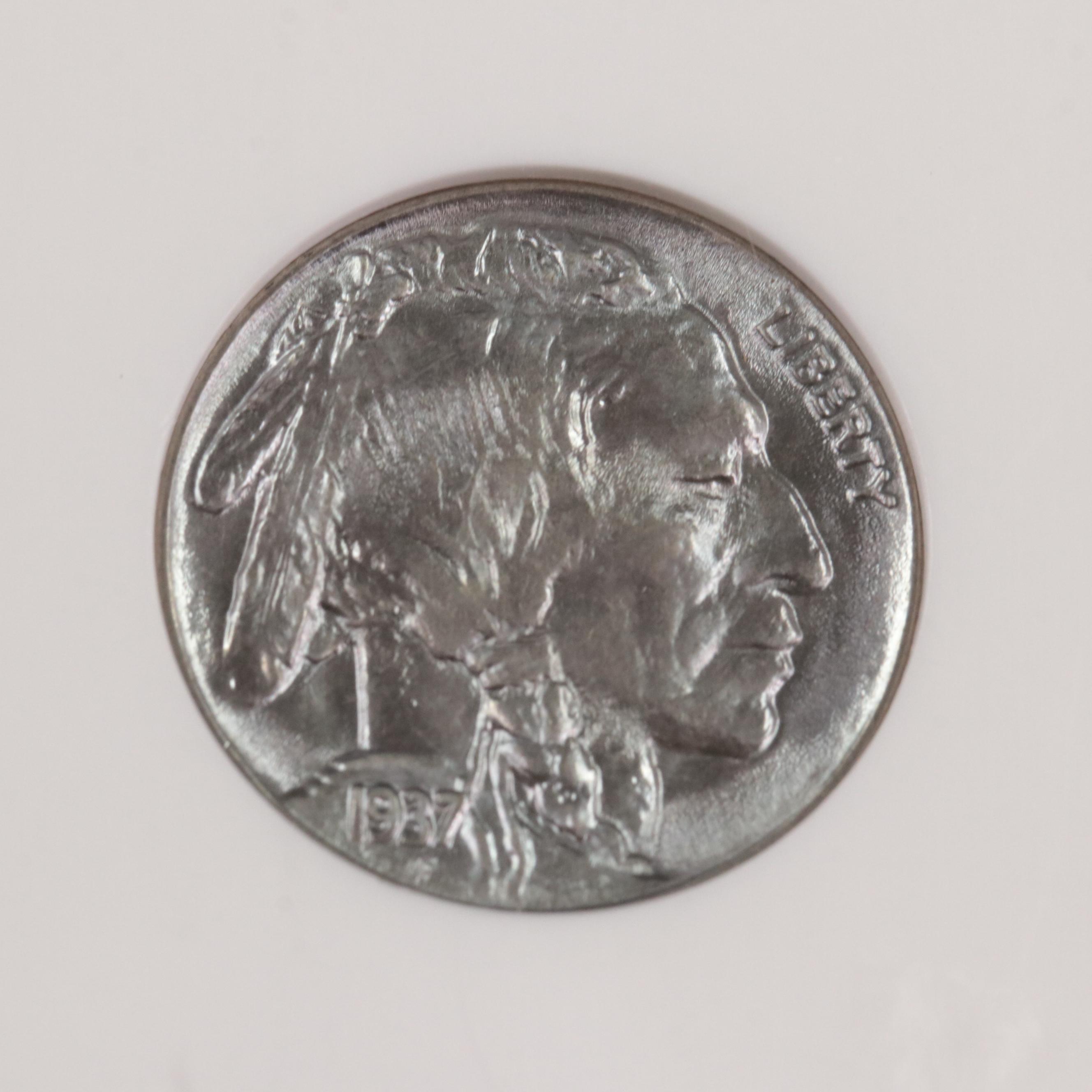 NGC Graded MS67 1937 Buffalo Nickel