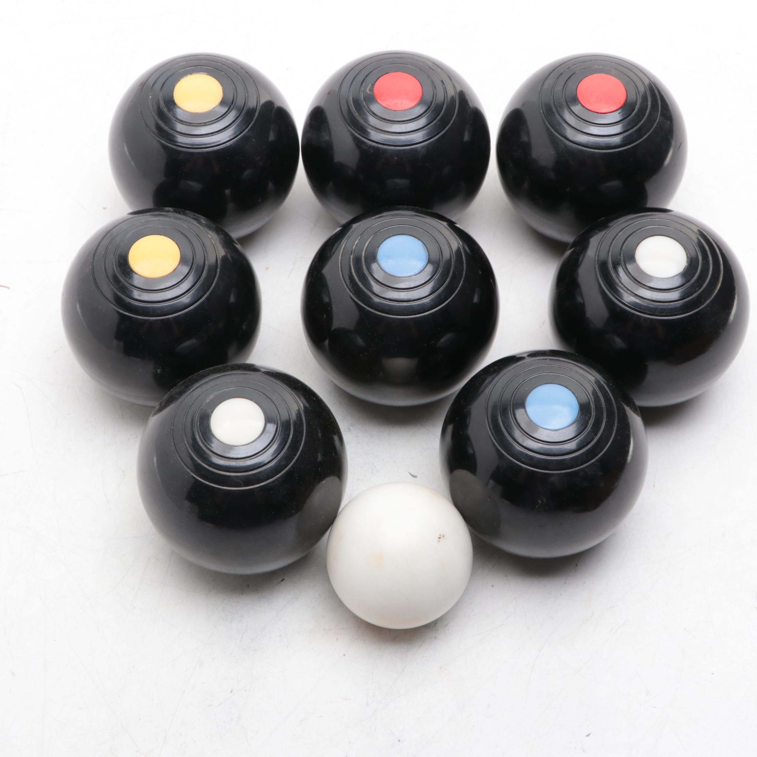 England Banda Indoor Carpet Bowls Set, Mid-20th Century