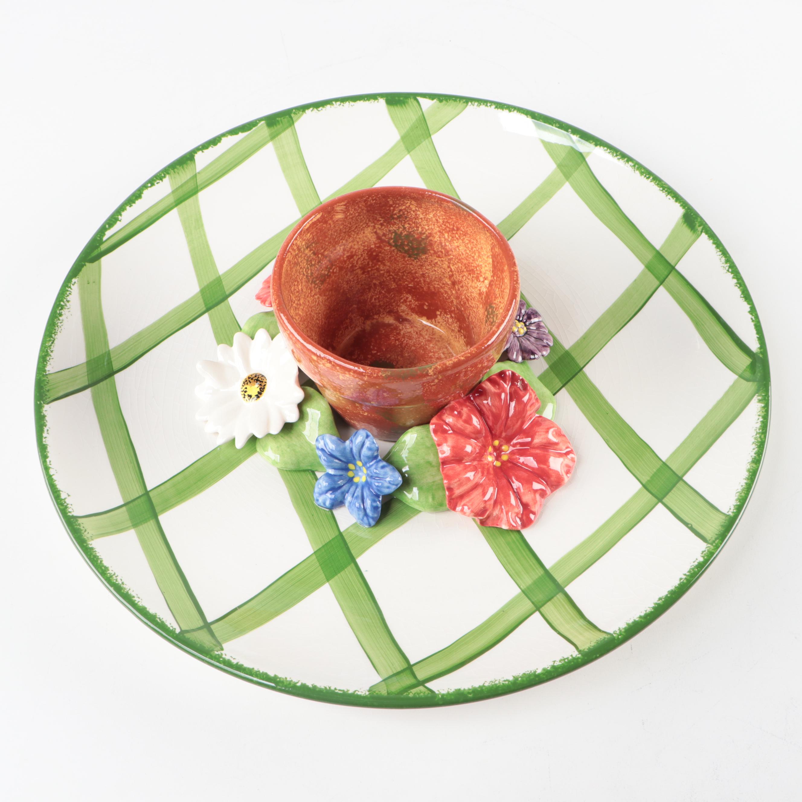 Cali Pottery, Nancy Porter and Royal Norfolk Ceramic Serving Trays