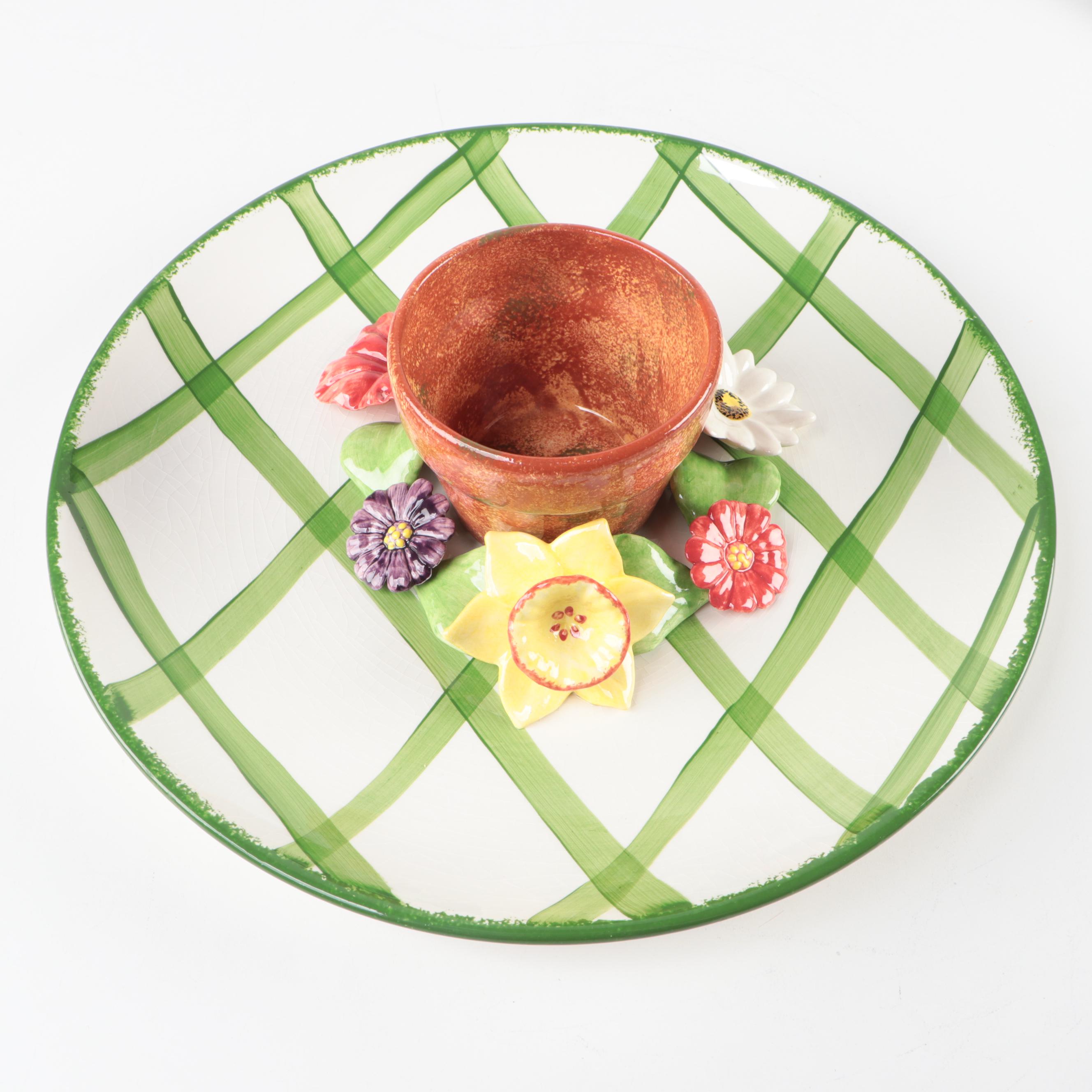 Cali Pottery, Nancy Porter and Royal Norfolk Ceramic Serving Trays