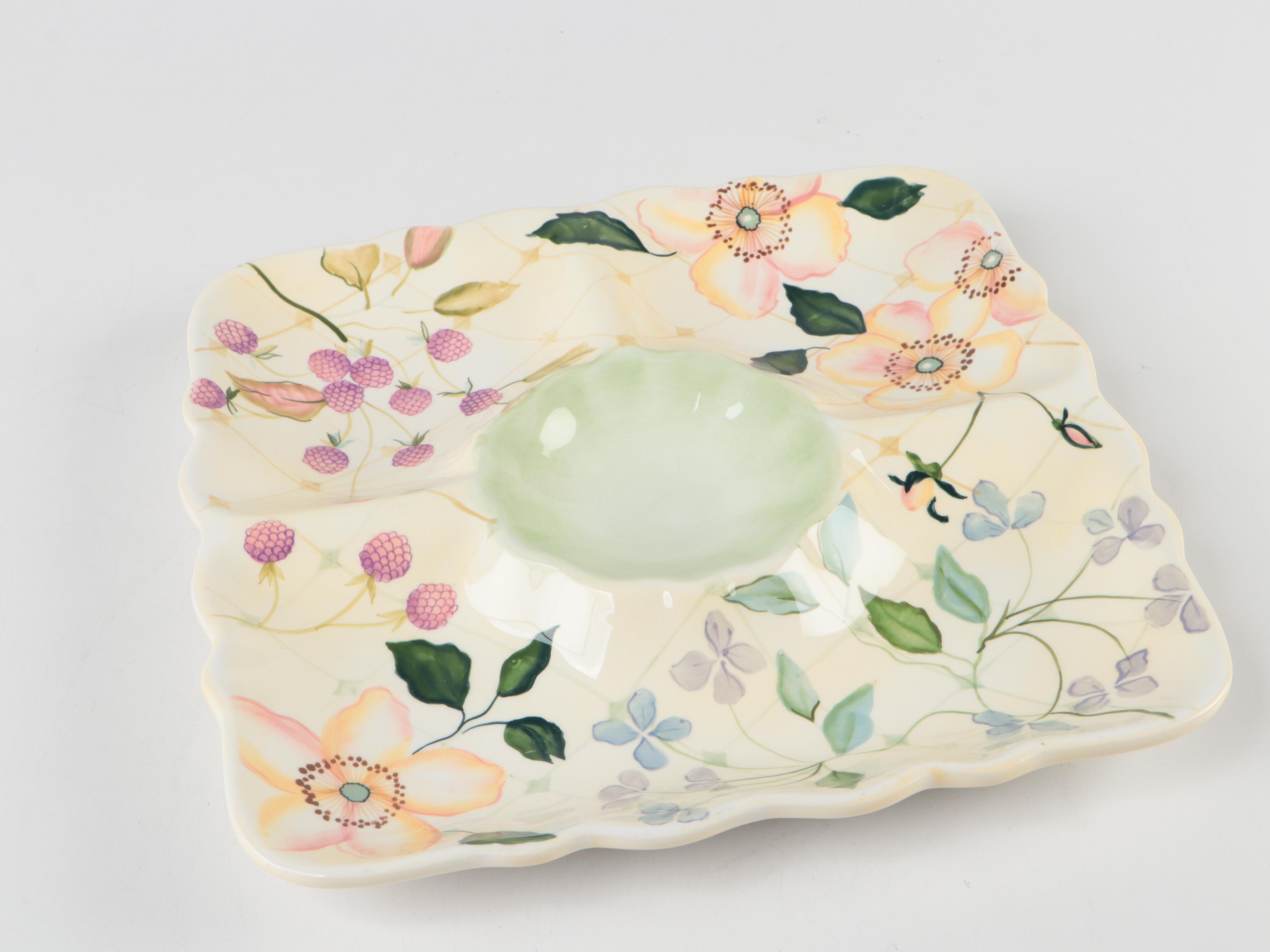 Cali Pottery, Nancy Porter and Royal Norfolk Ceramic Serving Trays