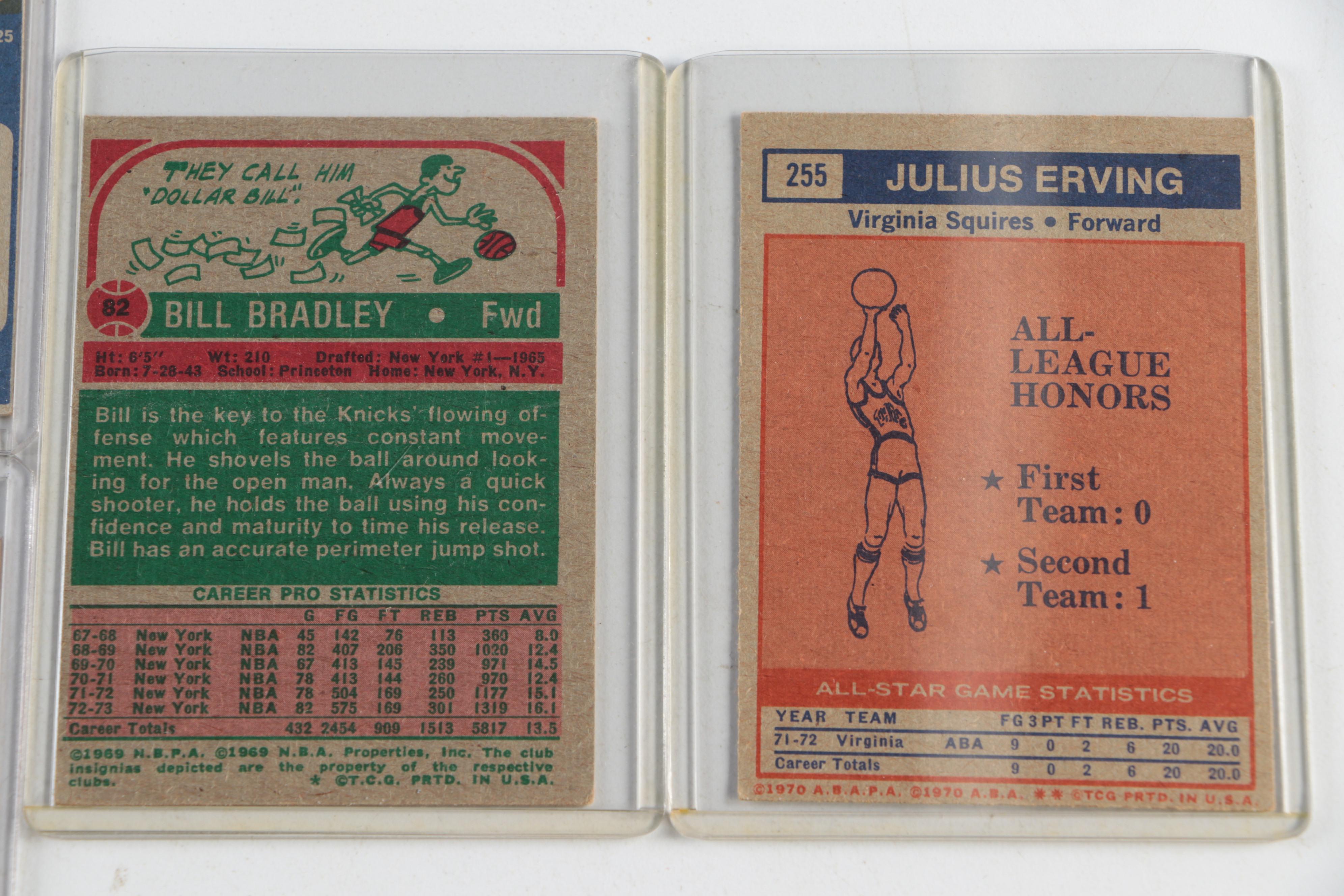 1970s Topps Basketball Cards Featuring Wilt Chamberlain, Jerry West, and More