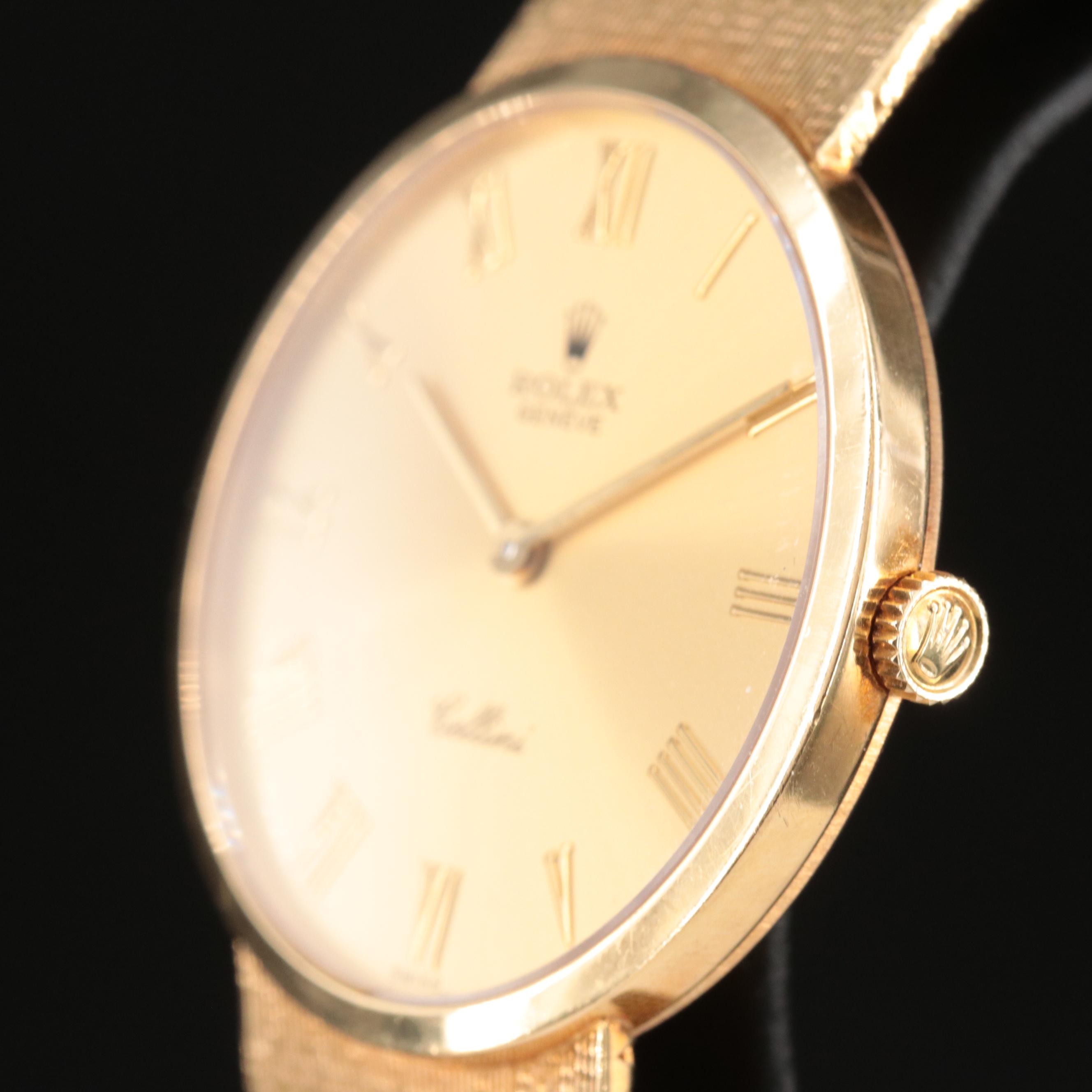 18K Rolex Cellini Vintage Manual-Wind Watch