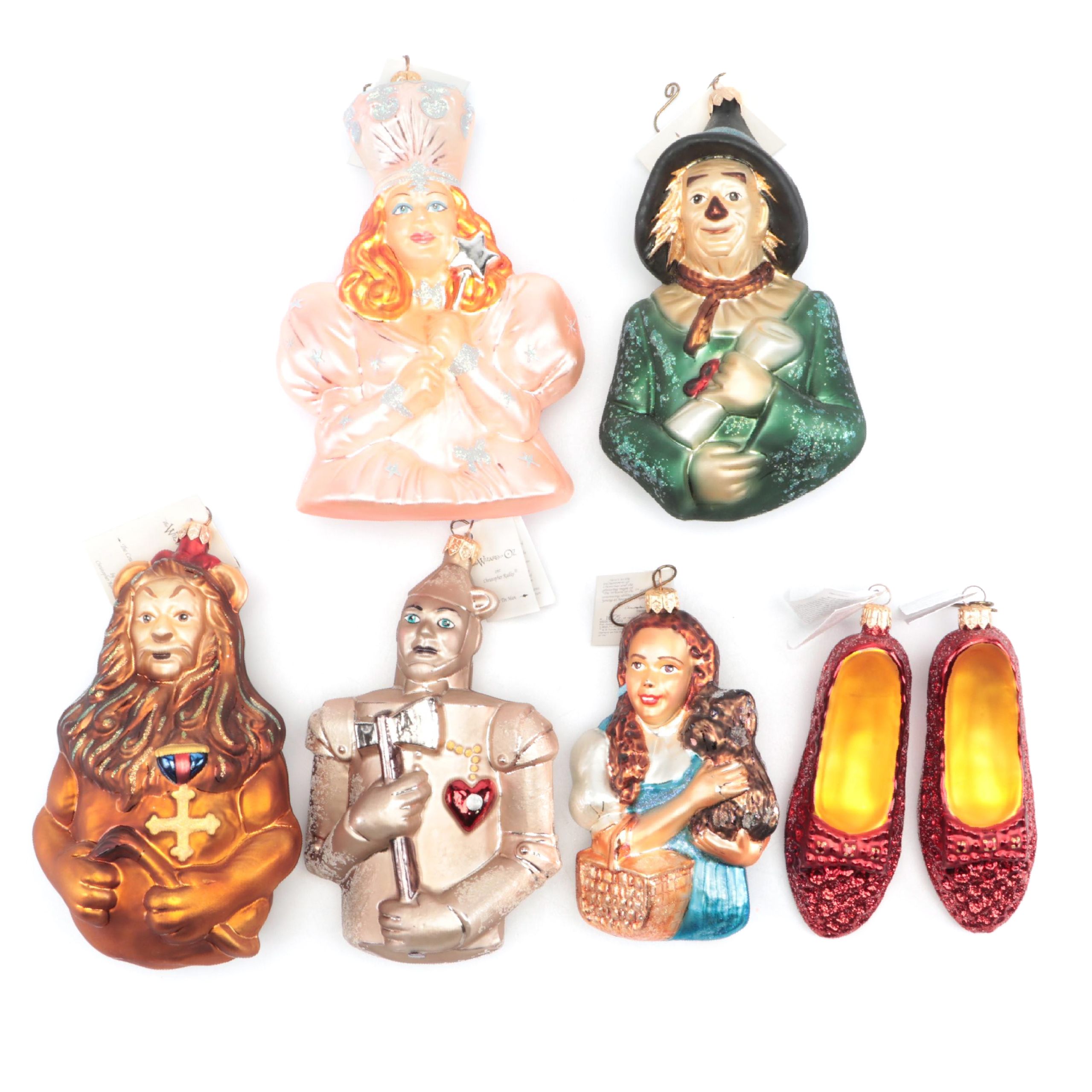 Christopher Radko "Dorothy and Toto" and Other Wizard of Oz Glass Ornaments