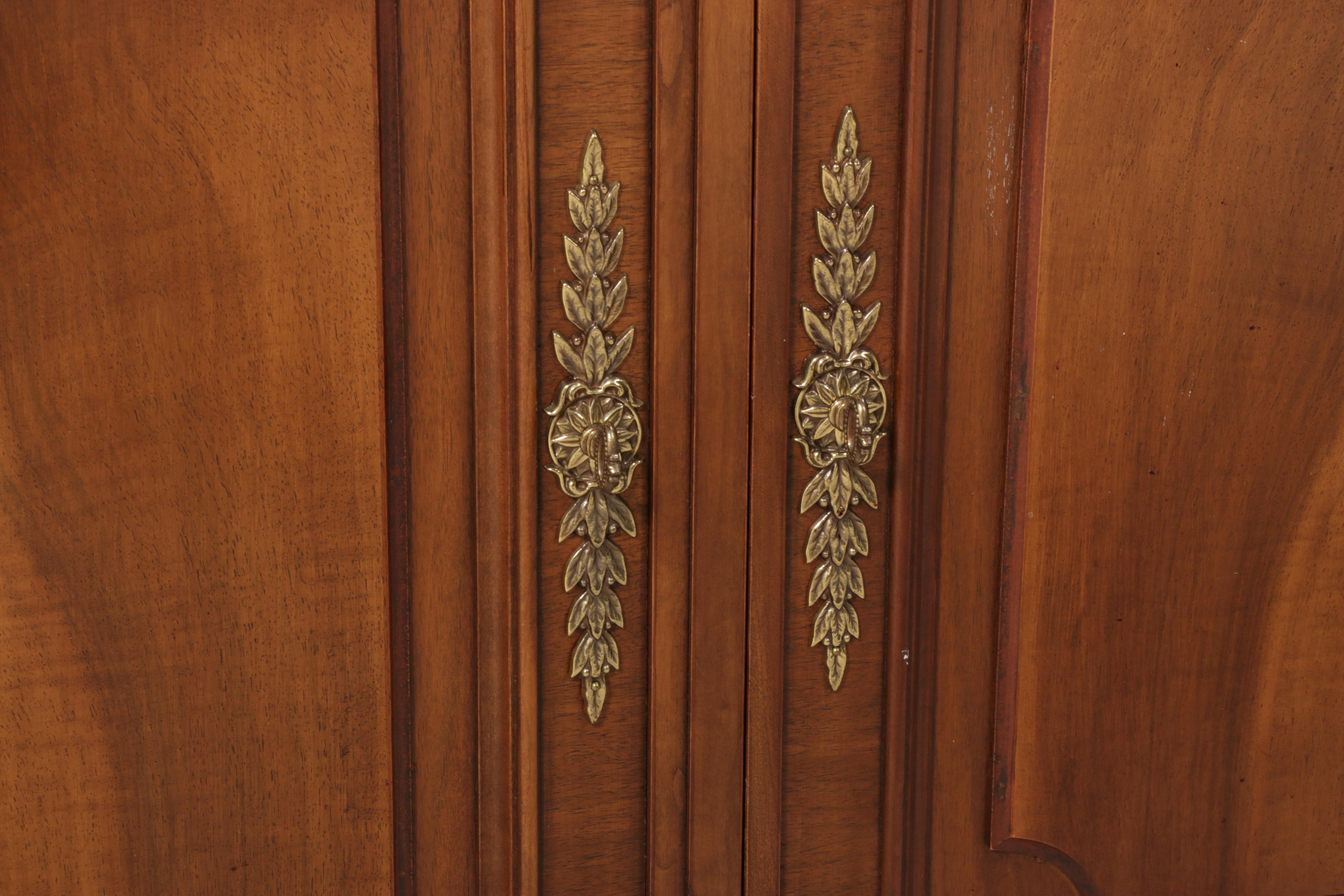 Baker Furniture Neoclassical Style Circassian Walnut Buffet