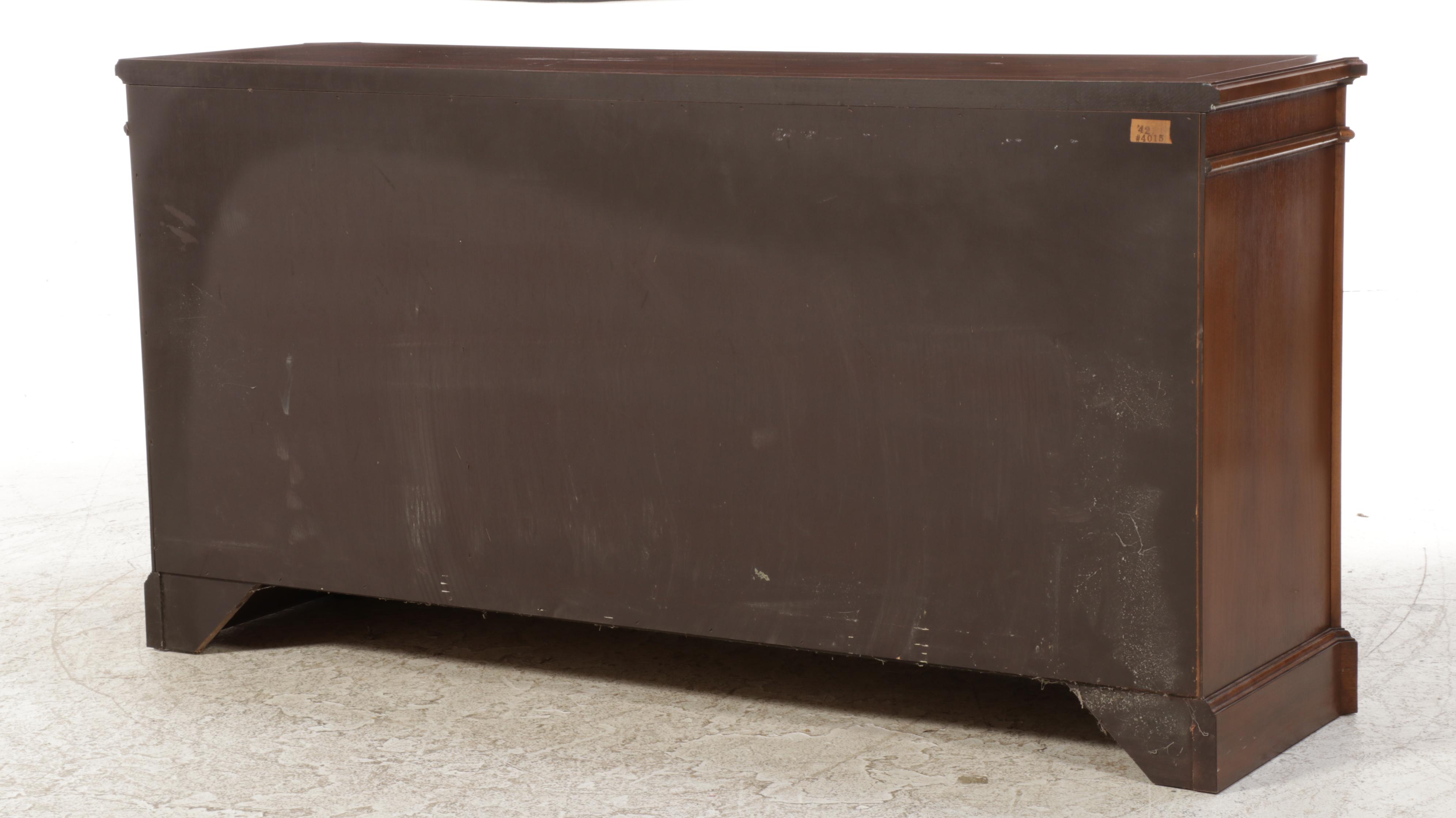 Baker Furniture Neoclassical Style Circassian Walnut Buffet