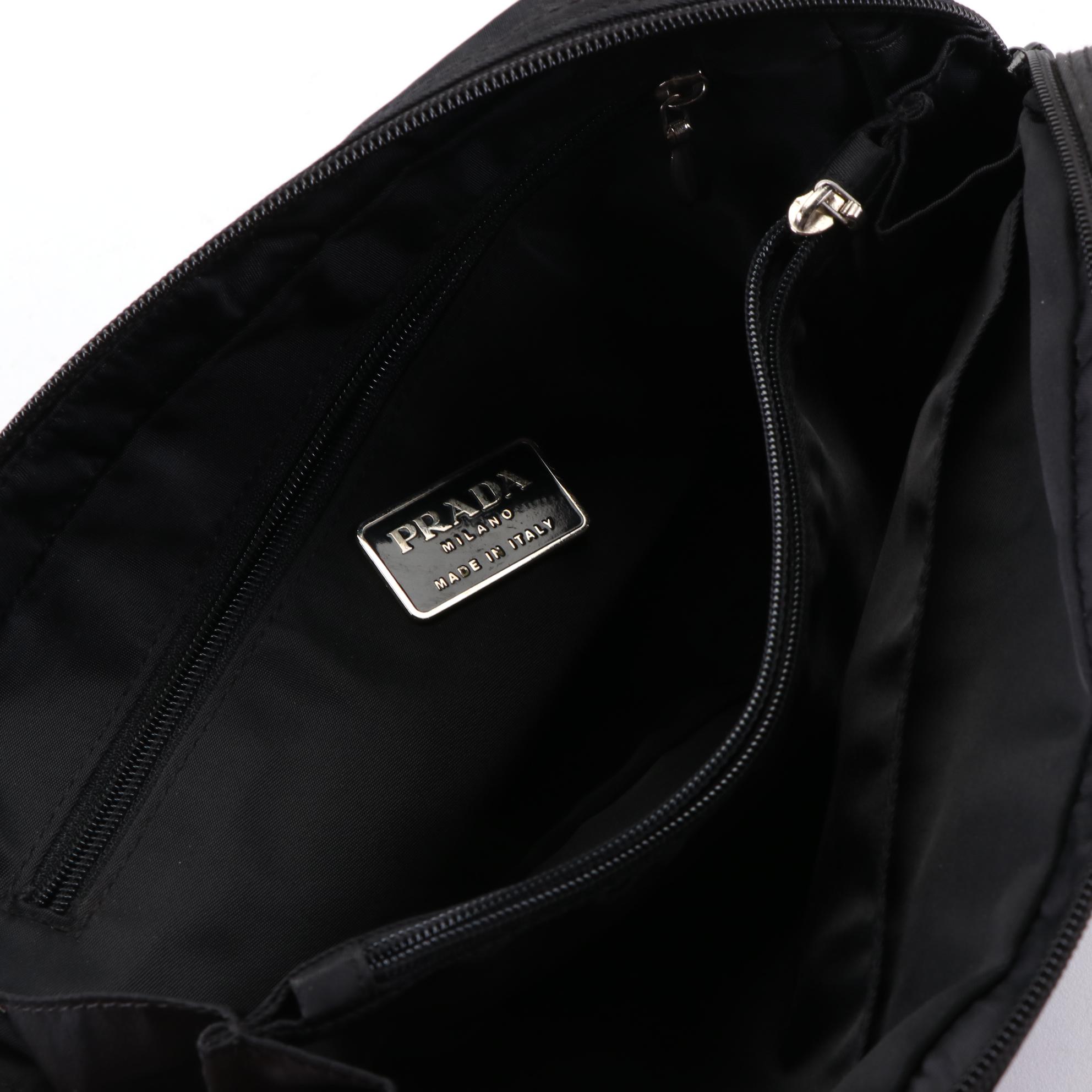 Prada Zip Pouch in Black Tessuto Nylon