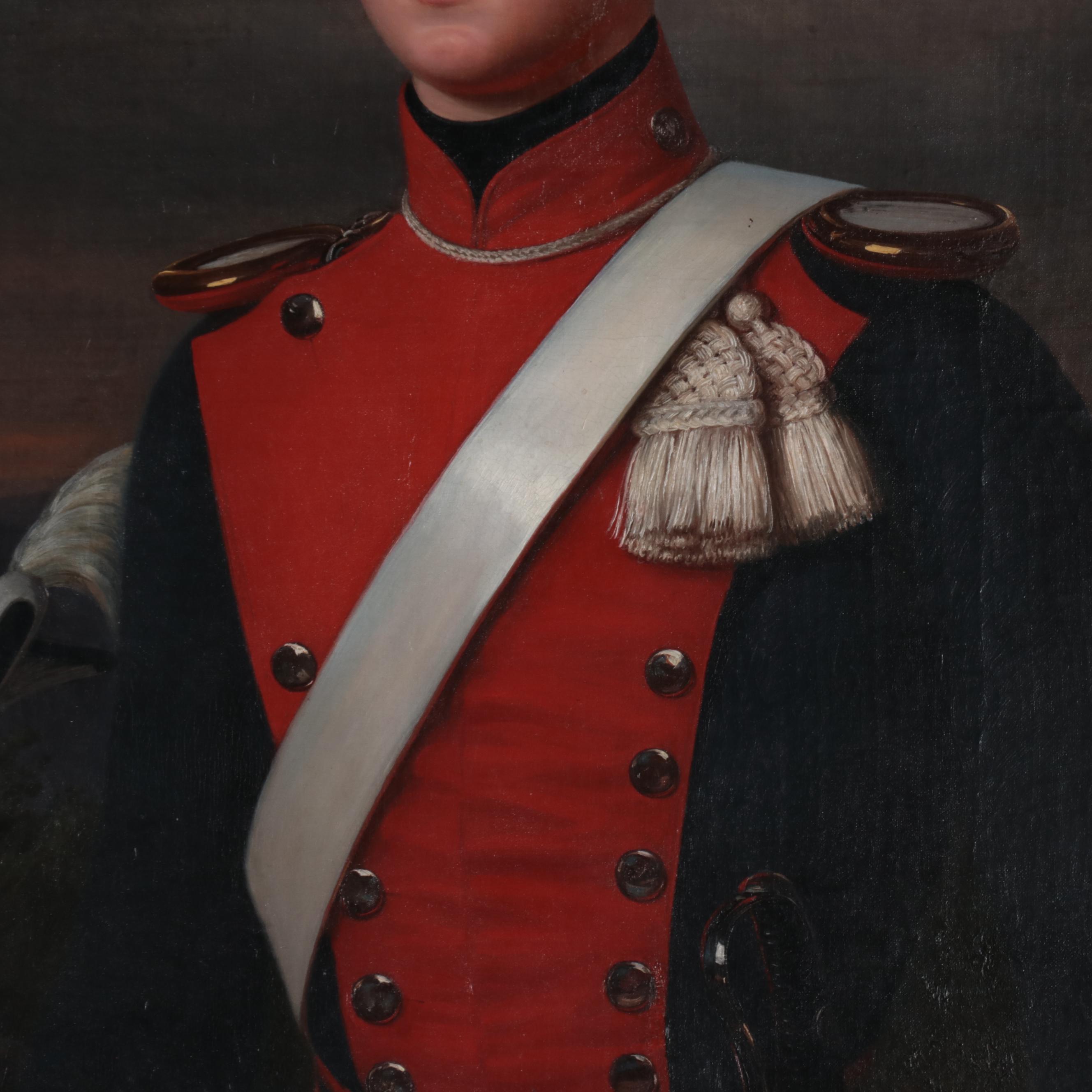 Portrait Oil Painting of German Lancer, Late 19th Century