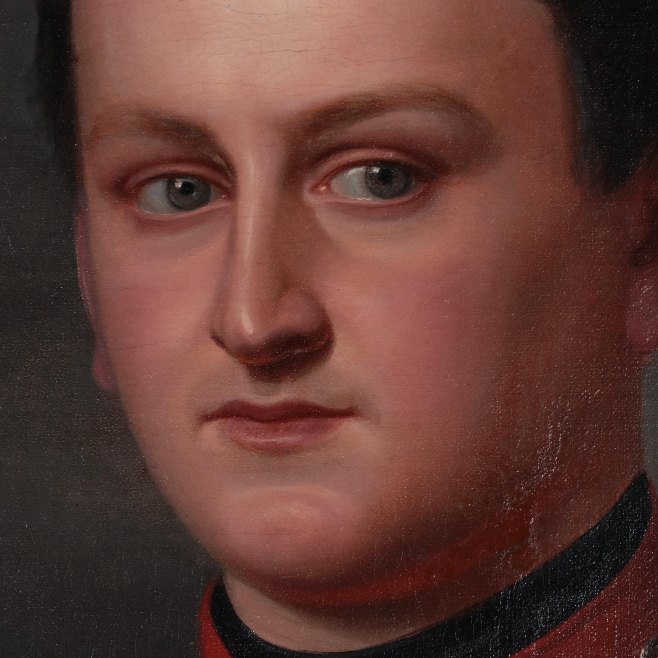 Portrait Oil Painting of German Lancer, Late 19th Century