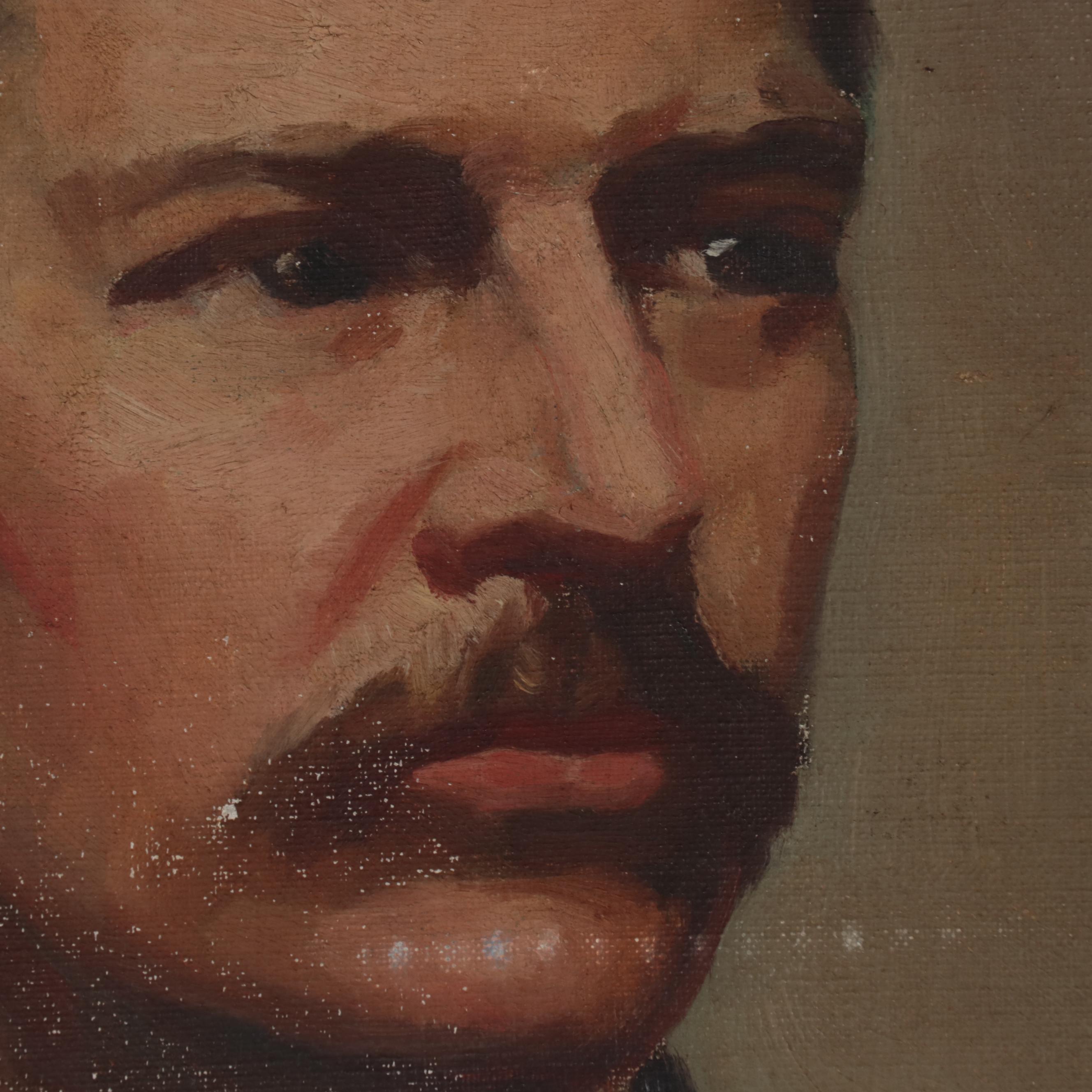 David Silvette Portrait Oil Painting of Walter Reed, Circa 1937