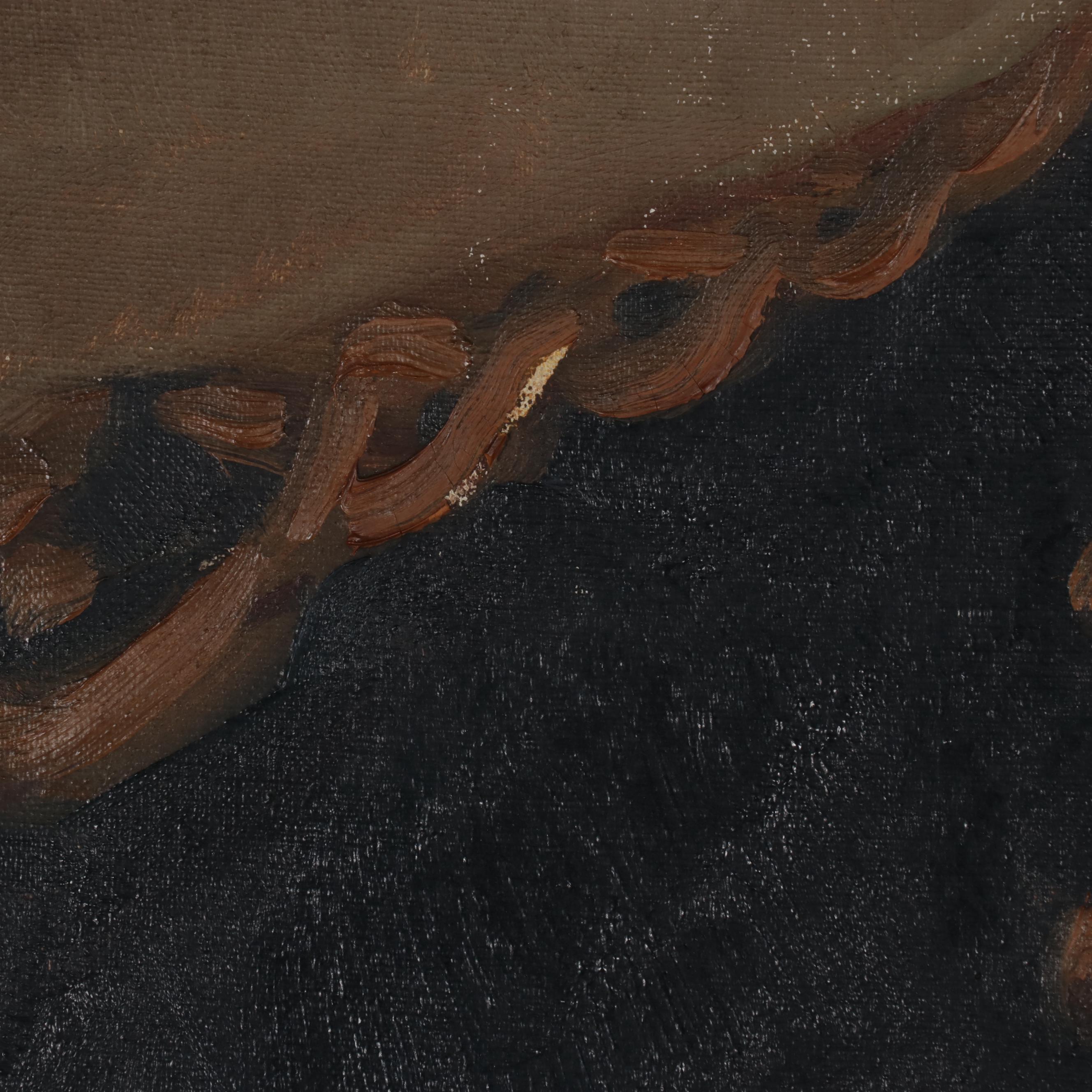 David Silvette Portrait Oil Painting of Walter Reed, Circa 1937