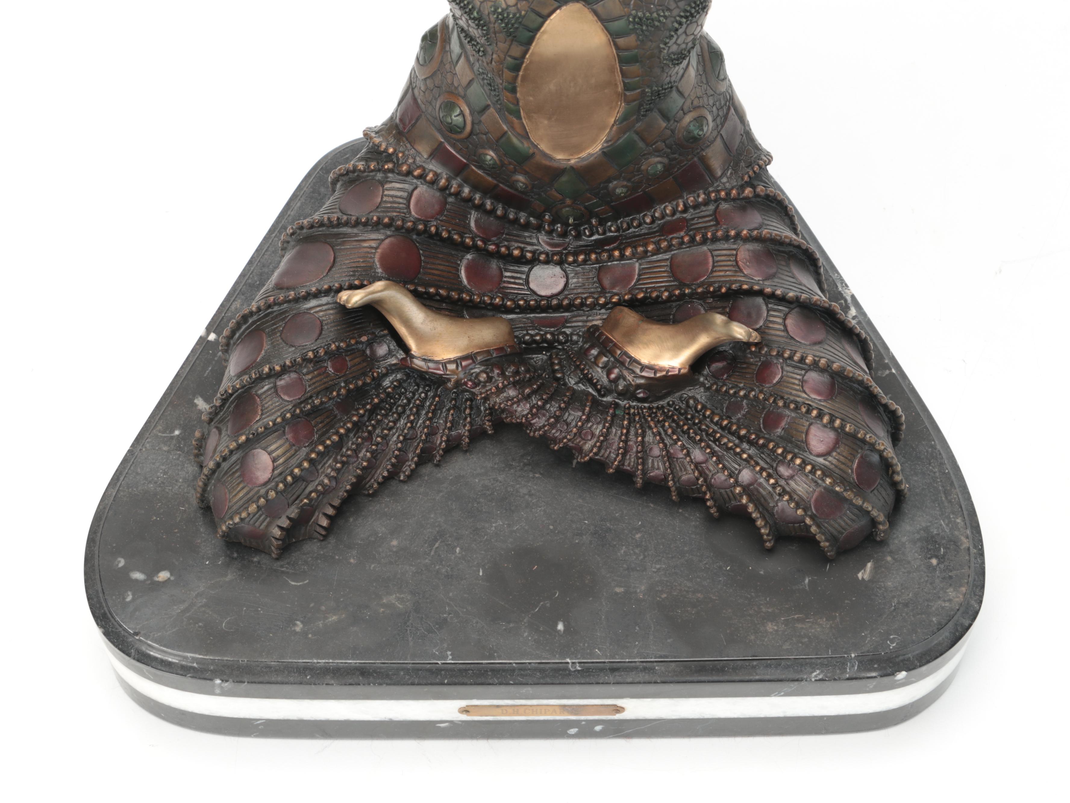 Bronze Temple Goddess Statue After Demetre Chiparus