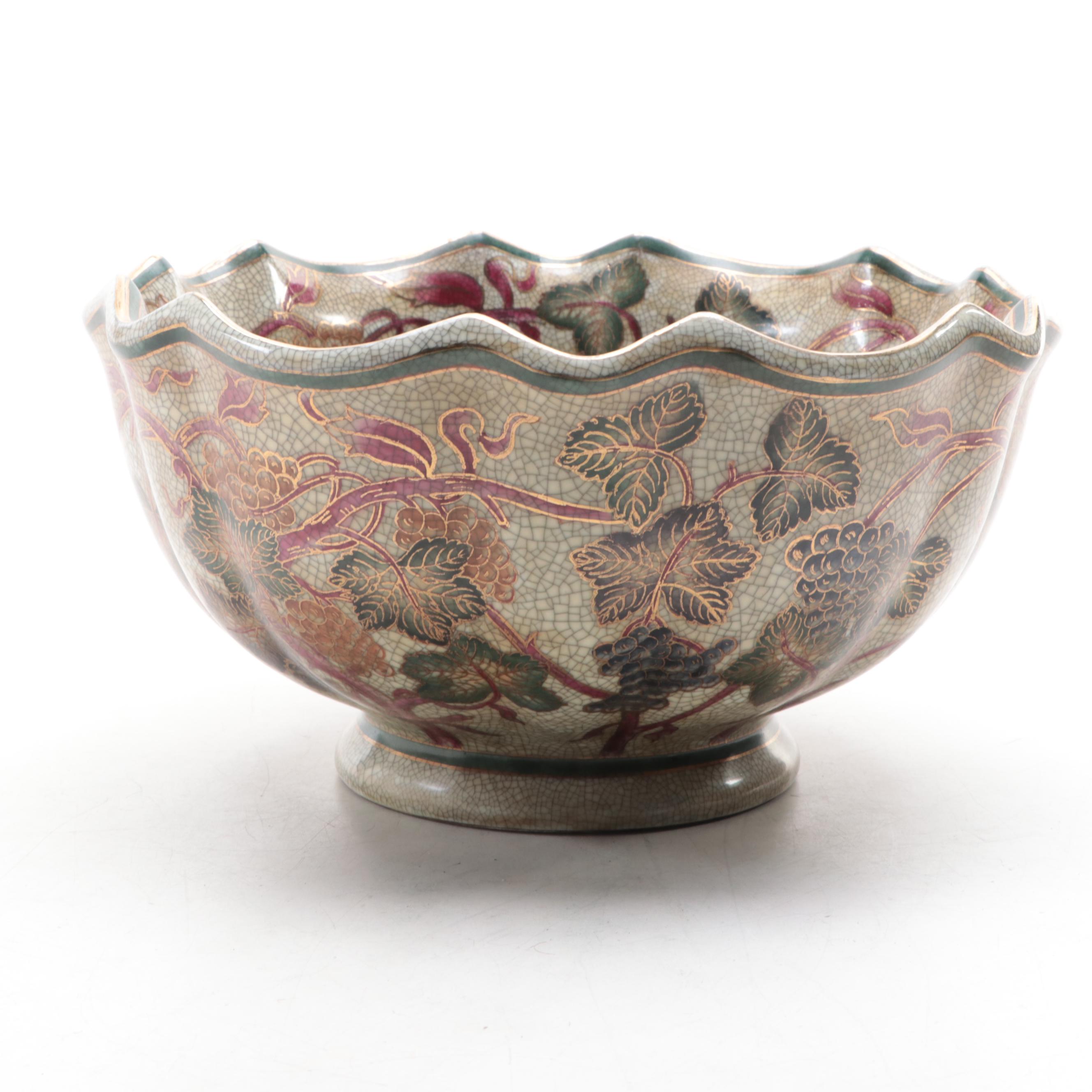 Oriental Accent Porcelain Decorative Bowl