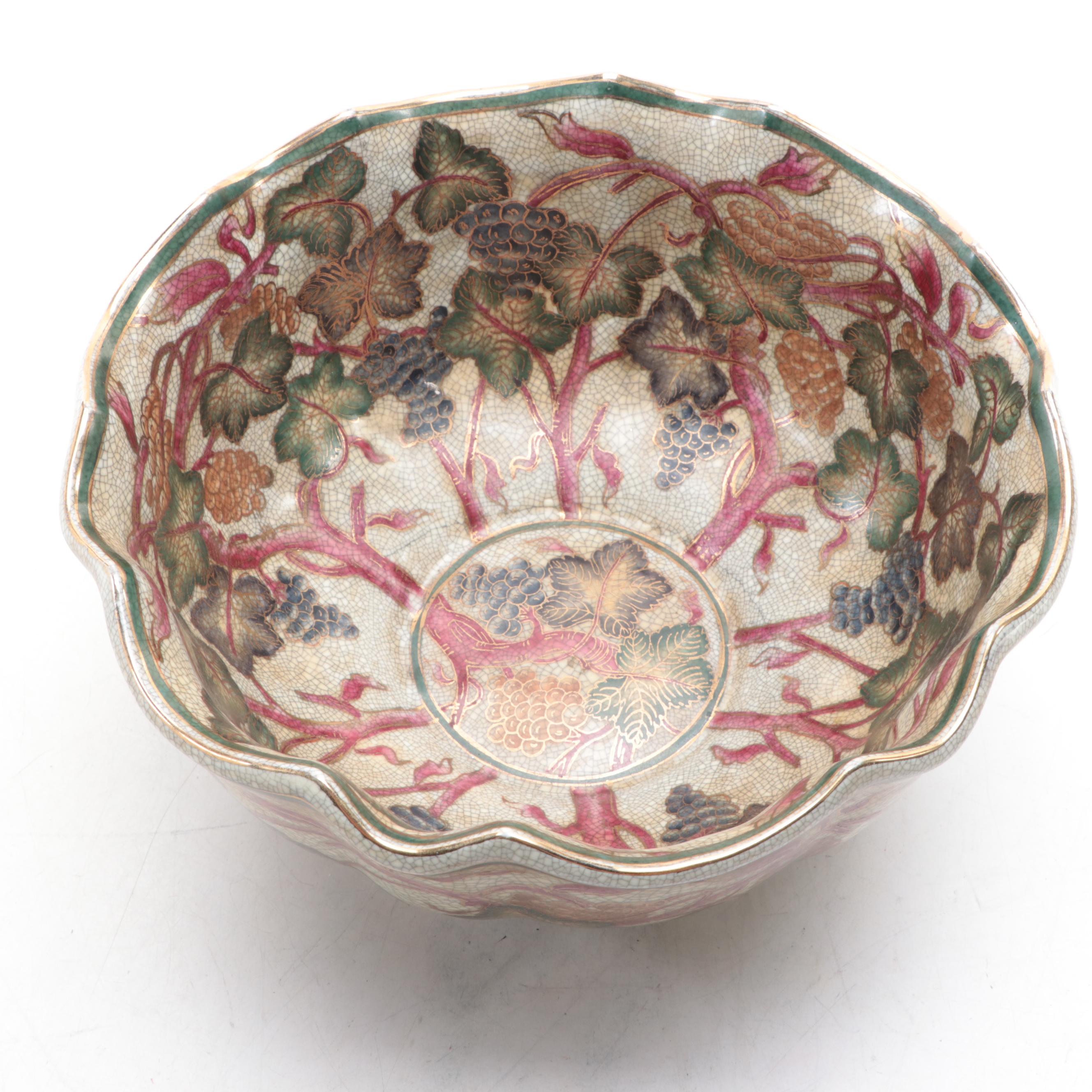 Oriental Accent Porcelain Decorative Bowl