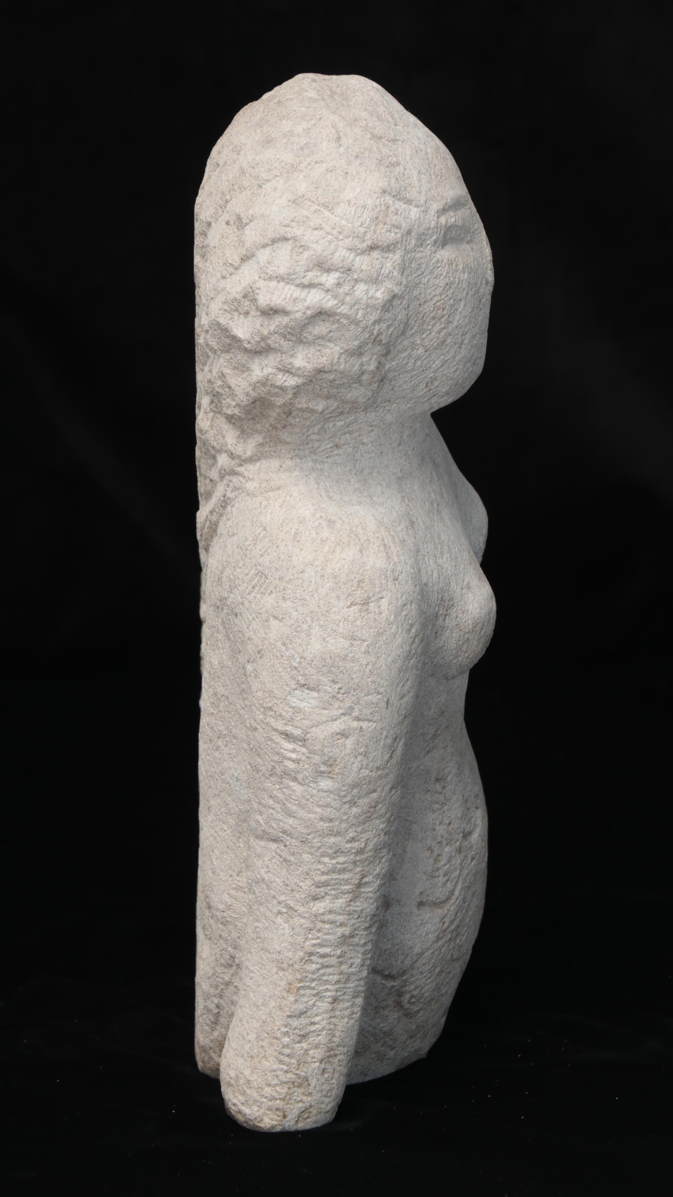 Carved Stone Mermaid Sculpture
