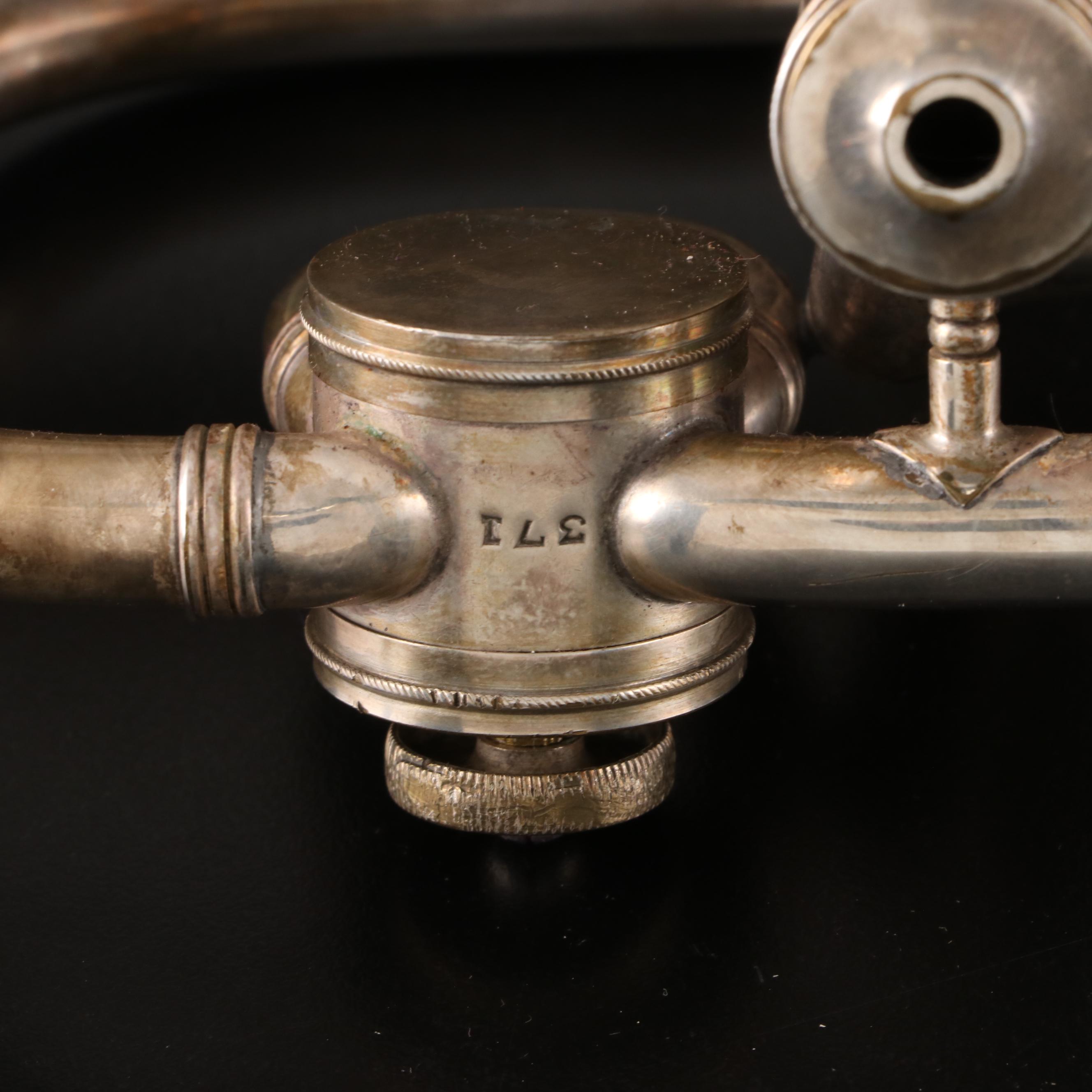 E.A. Couturier Co. Conical Bore Bb/A Silver Plate Cornet