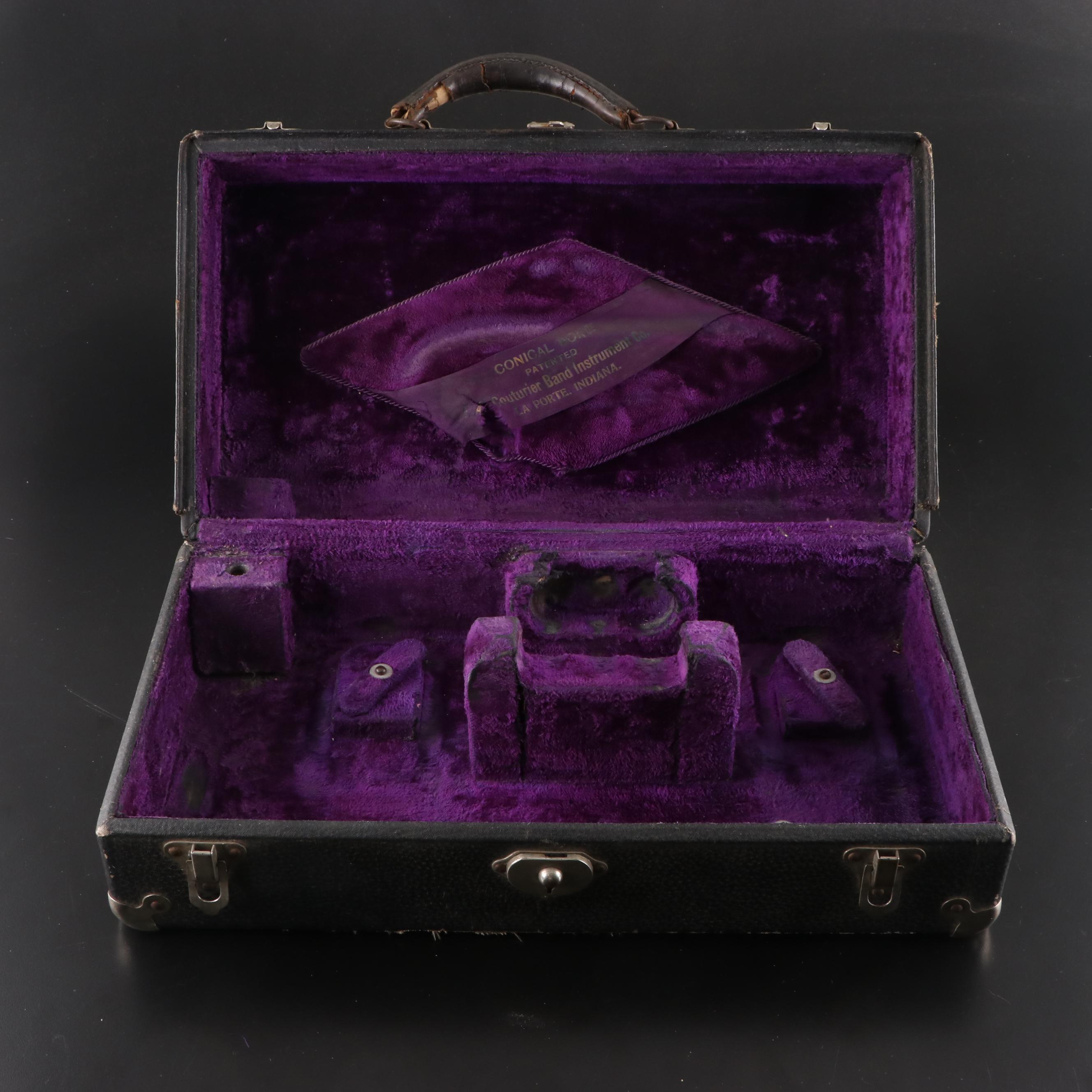 E.A. Couturier Co. Conical Bore Bb/A Silver Plate Cornet