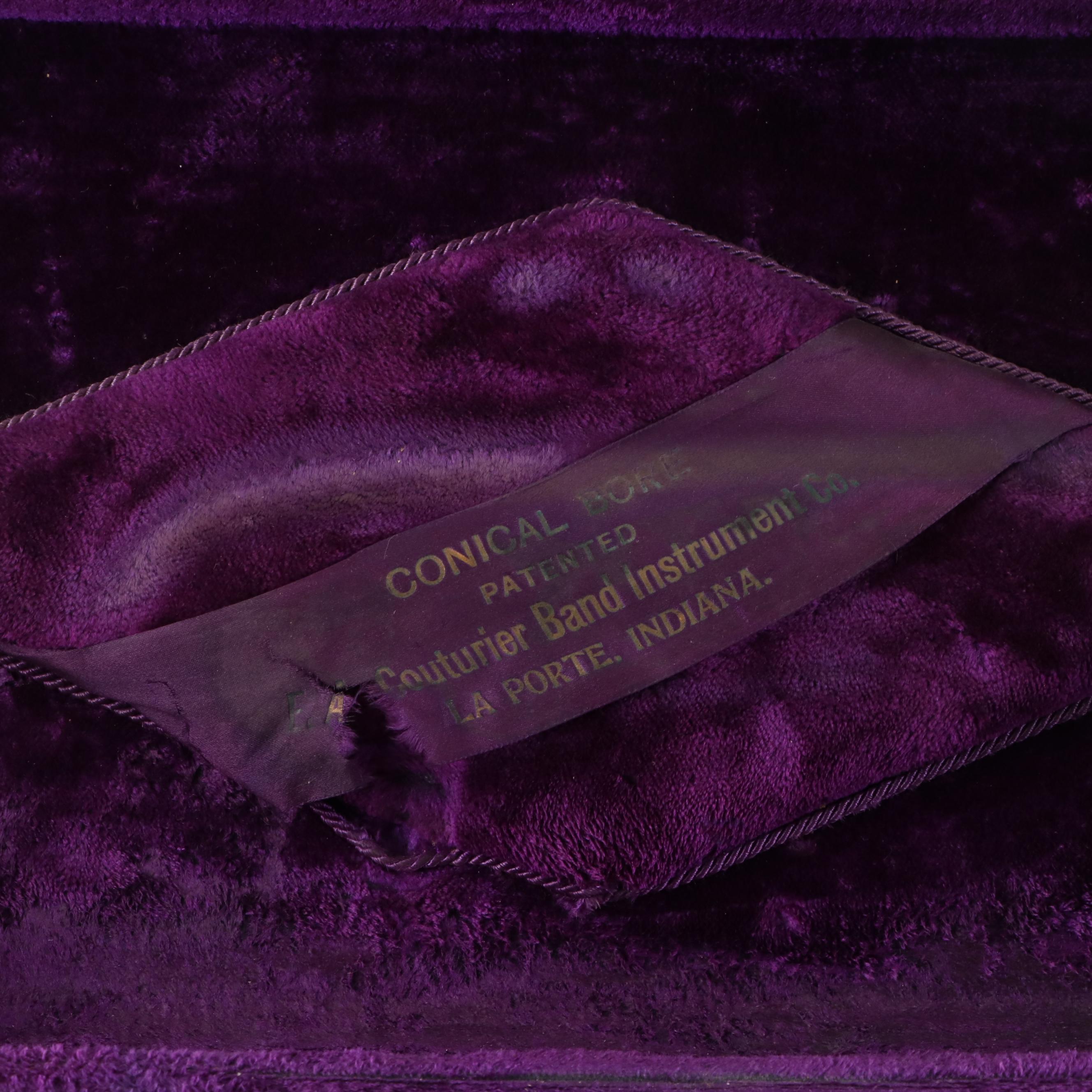 E.A. Couturier Co. Conical Bore Bb/A Silver Plate Cornet