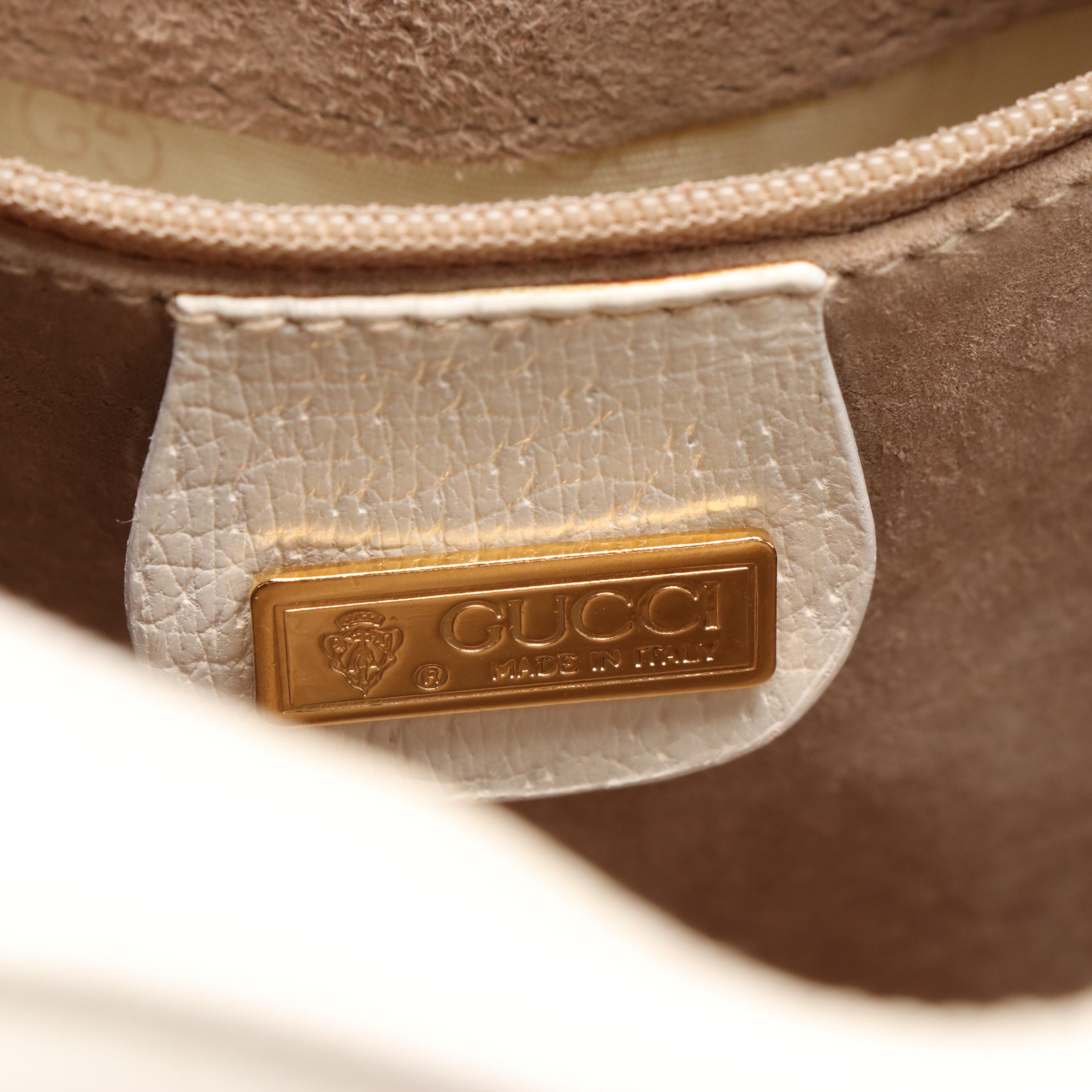 Gucci White Leather Handbag