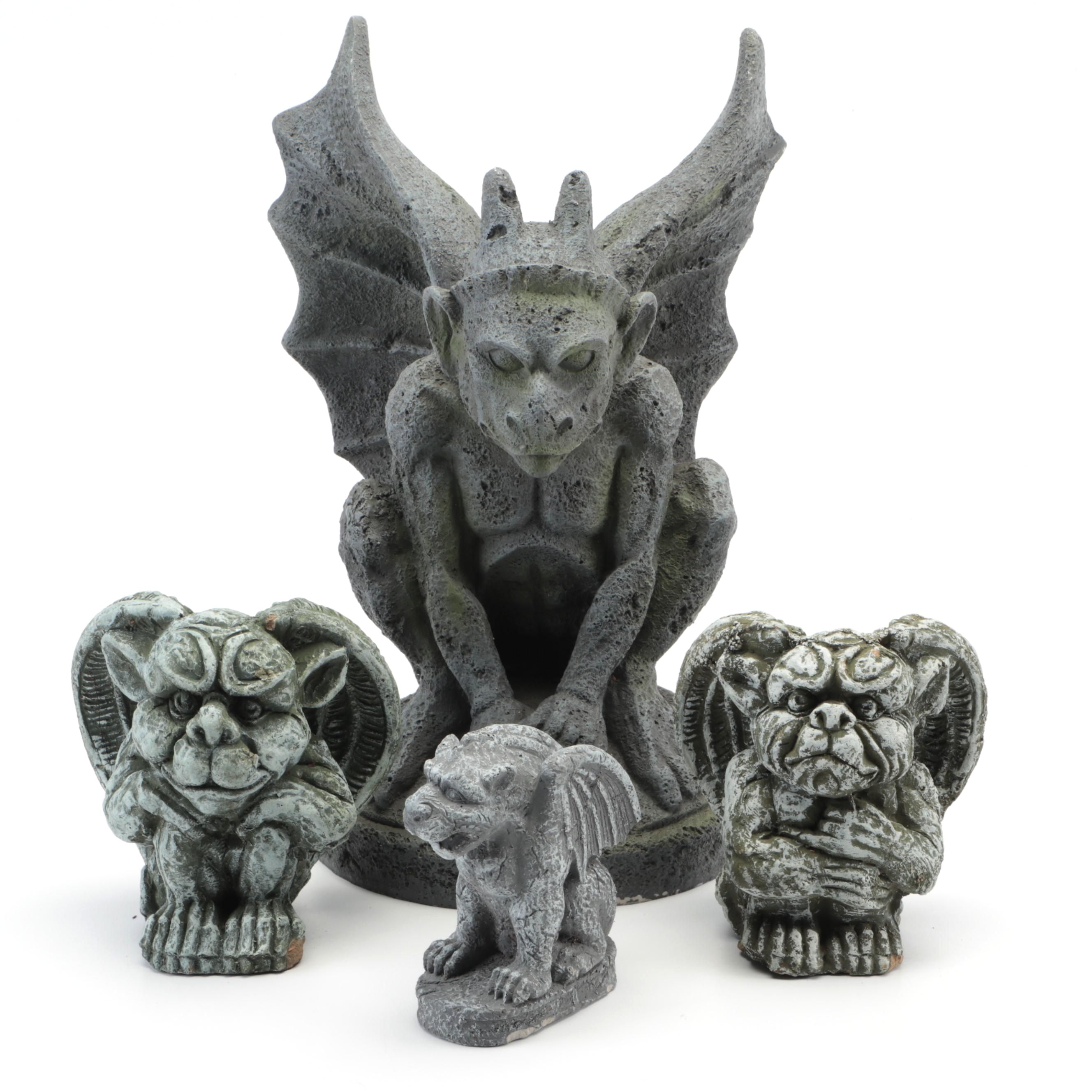 Gothic Style Cast Resin Gargoyle Figures