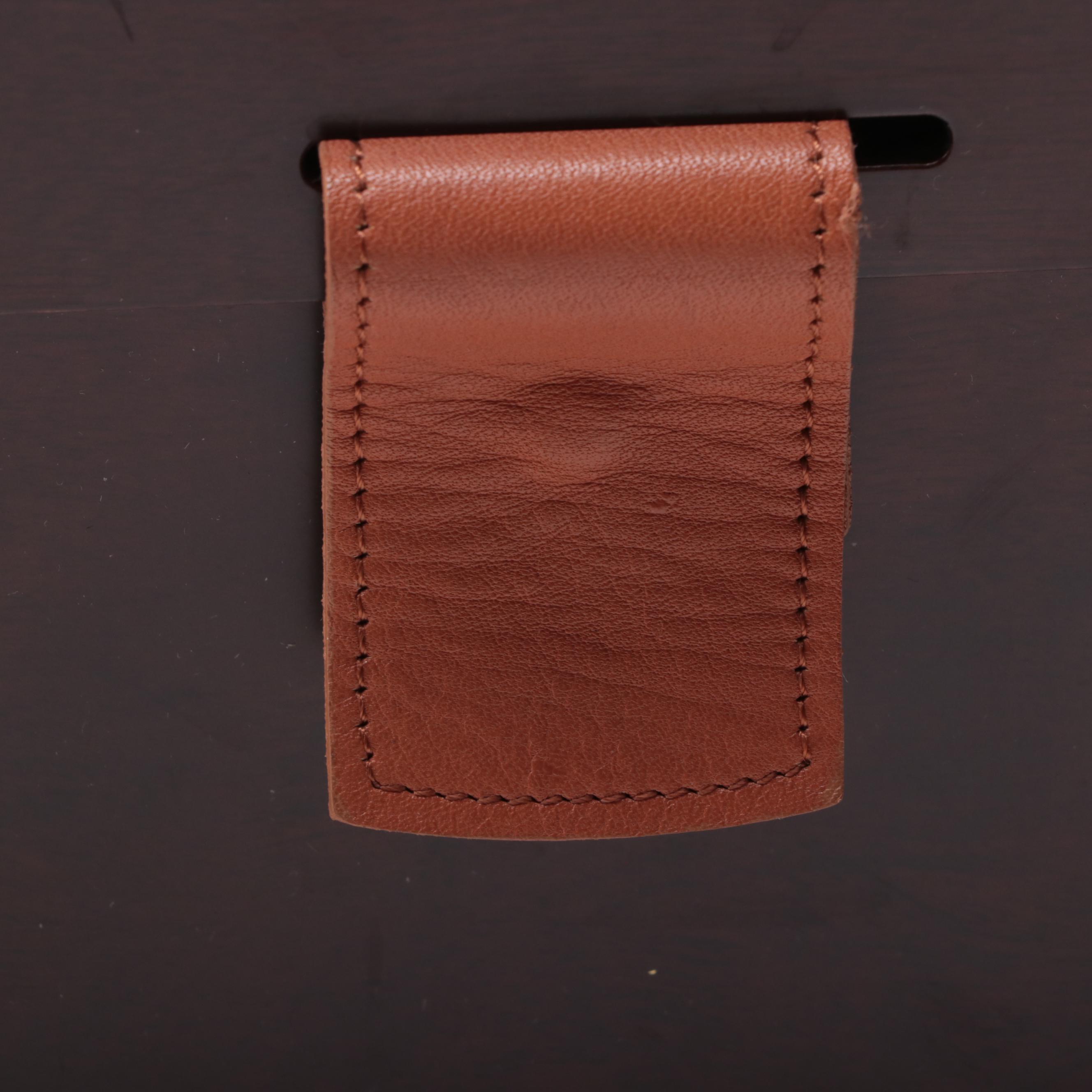 The Bombay Company Wooden Box with Leather Tabs